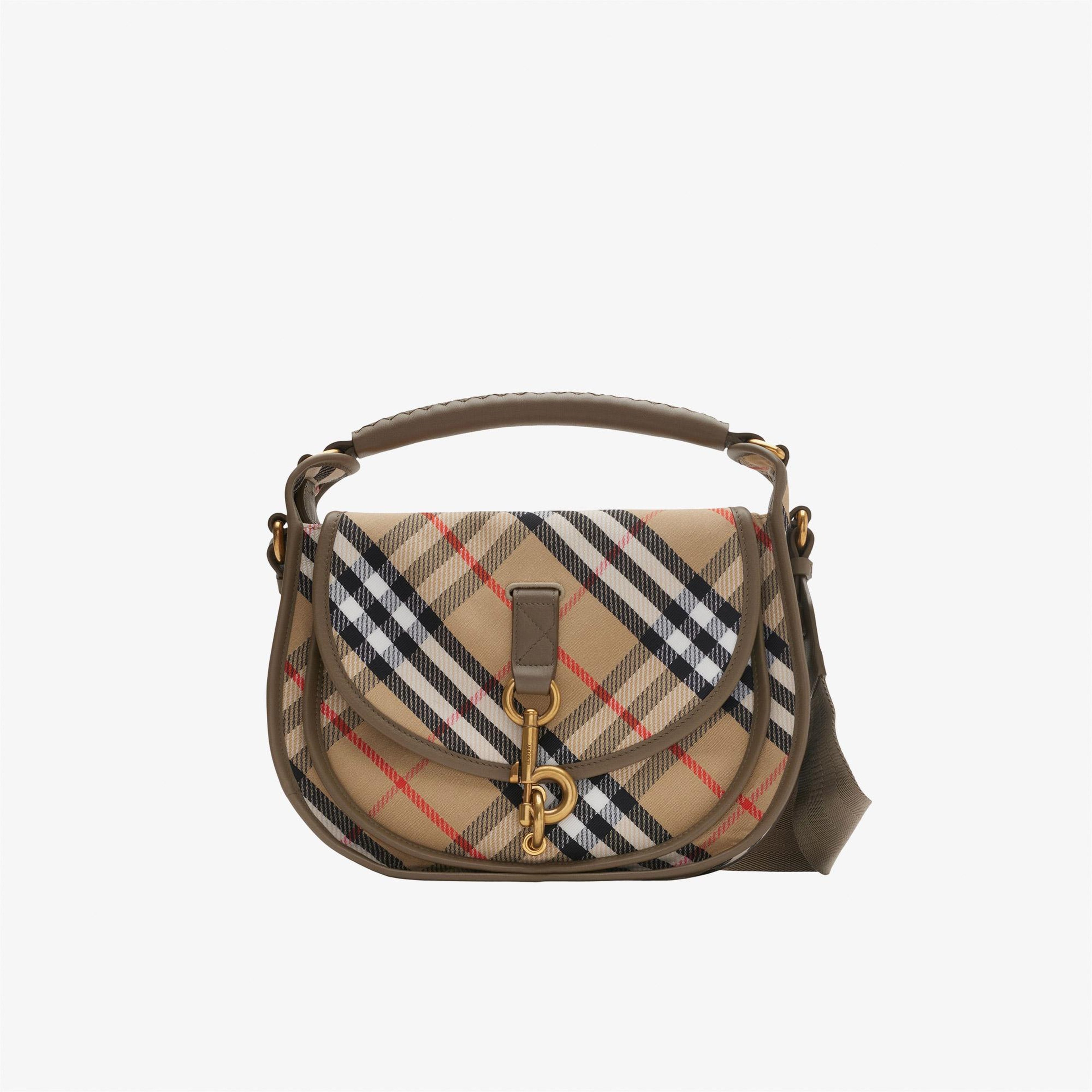 Burberry Small B Clip Messenger Kadın Bej El Çantası