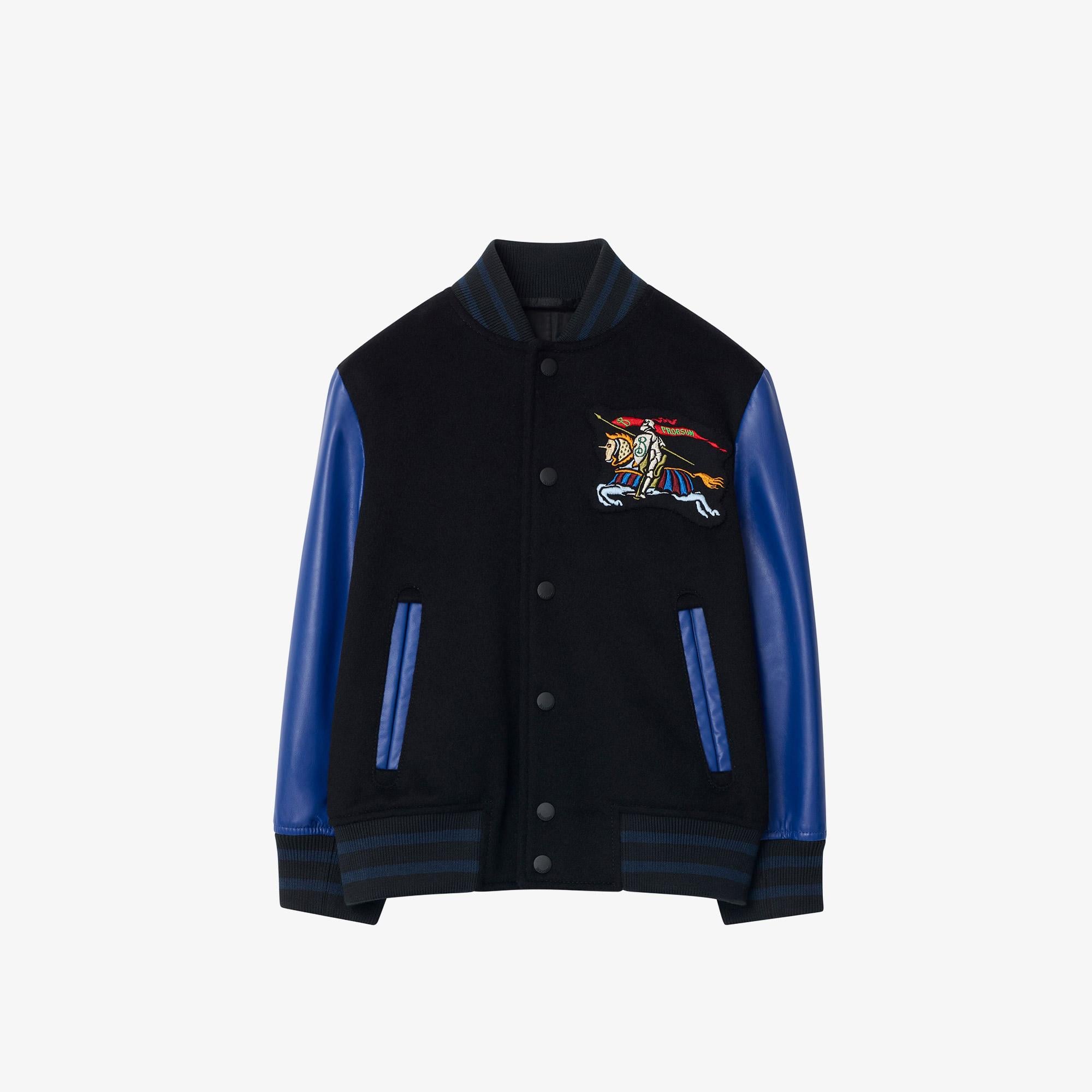 Burberry Wool Cashmere Bomber Çocuk Siyah Ceket