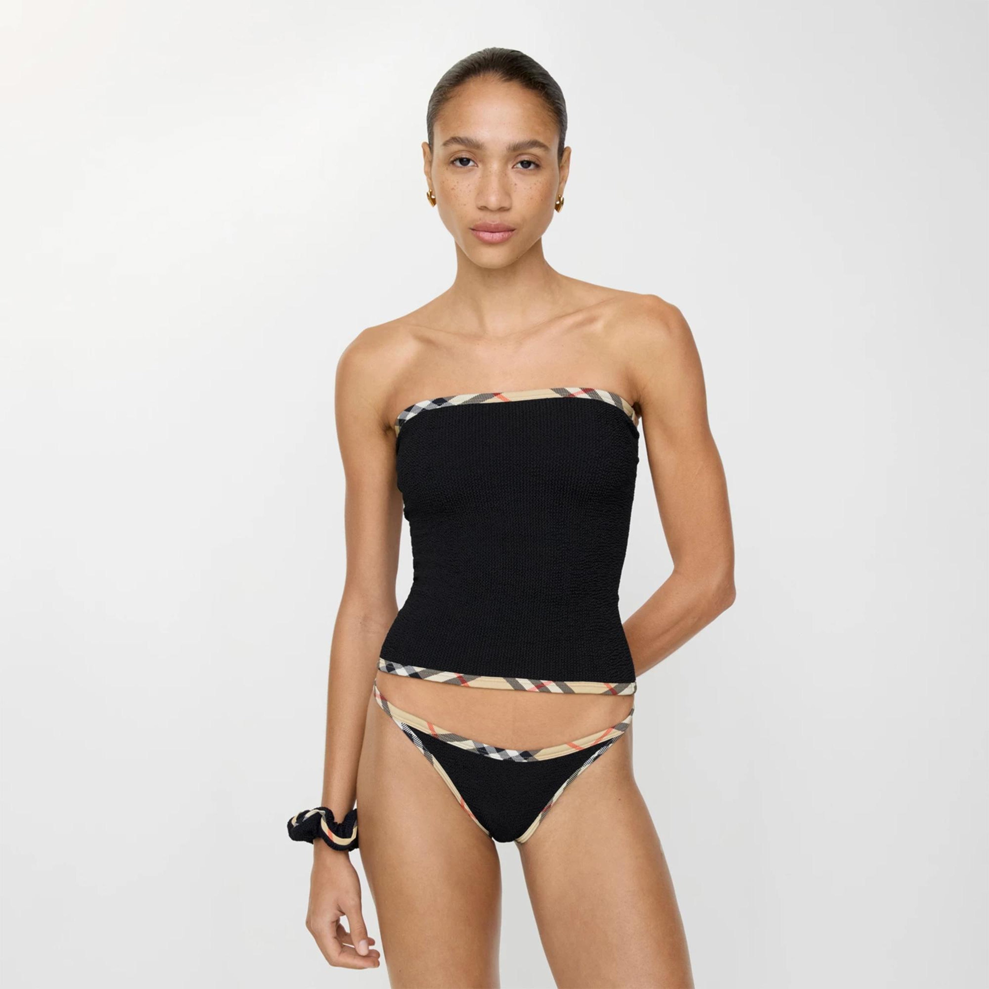 Burberry x Hunza G Devyn Yüzme Eteği/Bandeau Üst
