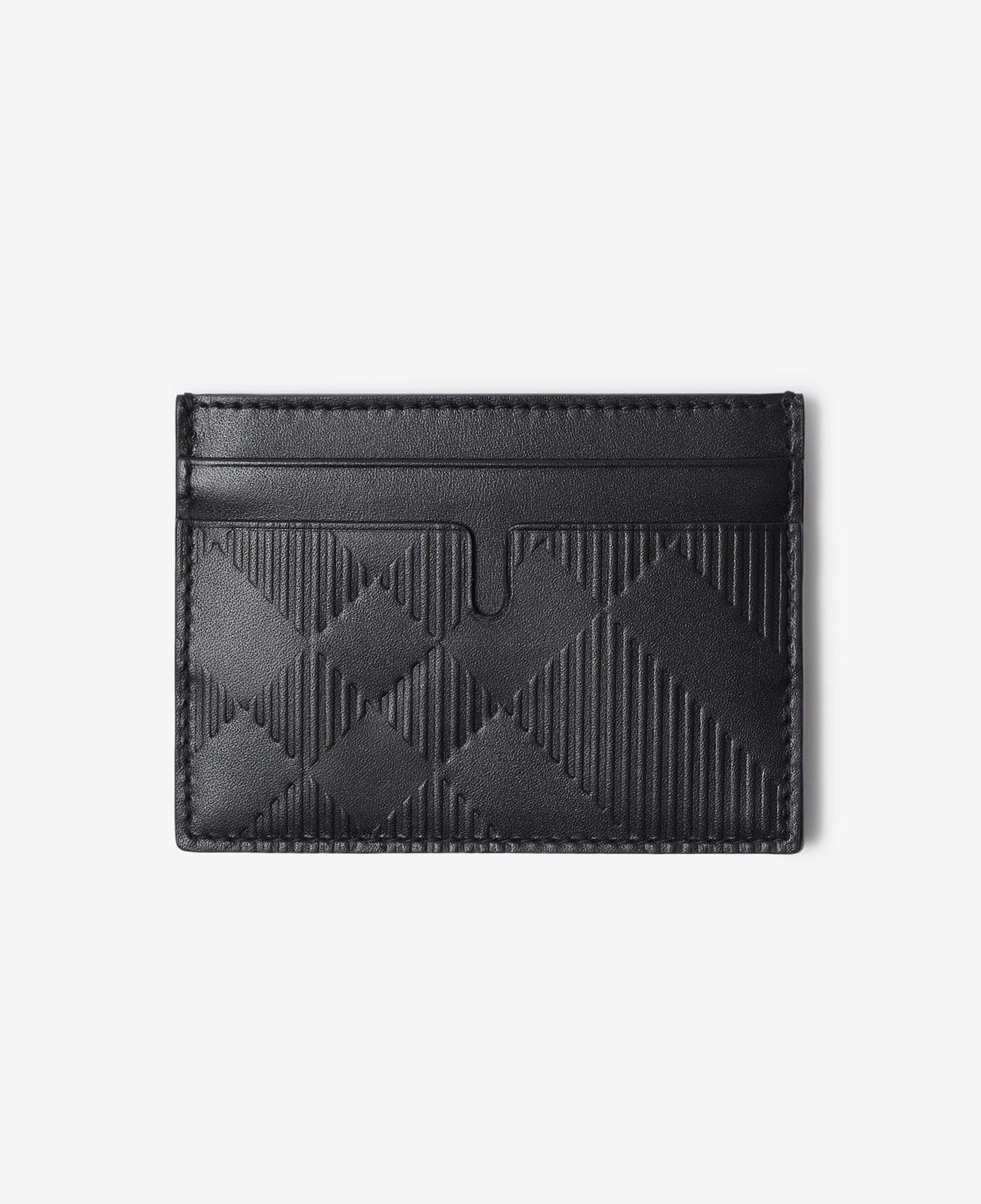Burberry Embossed Check Erkek Siyah Kartlık