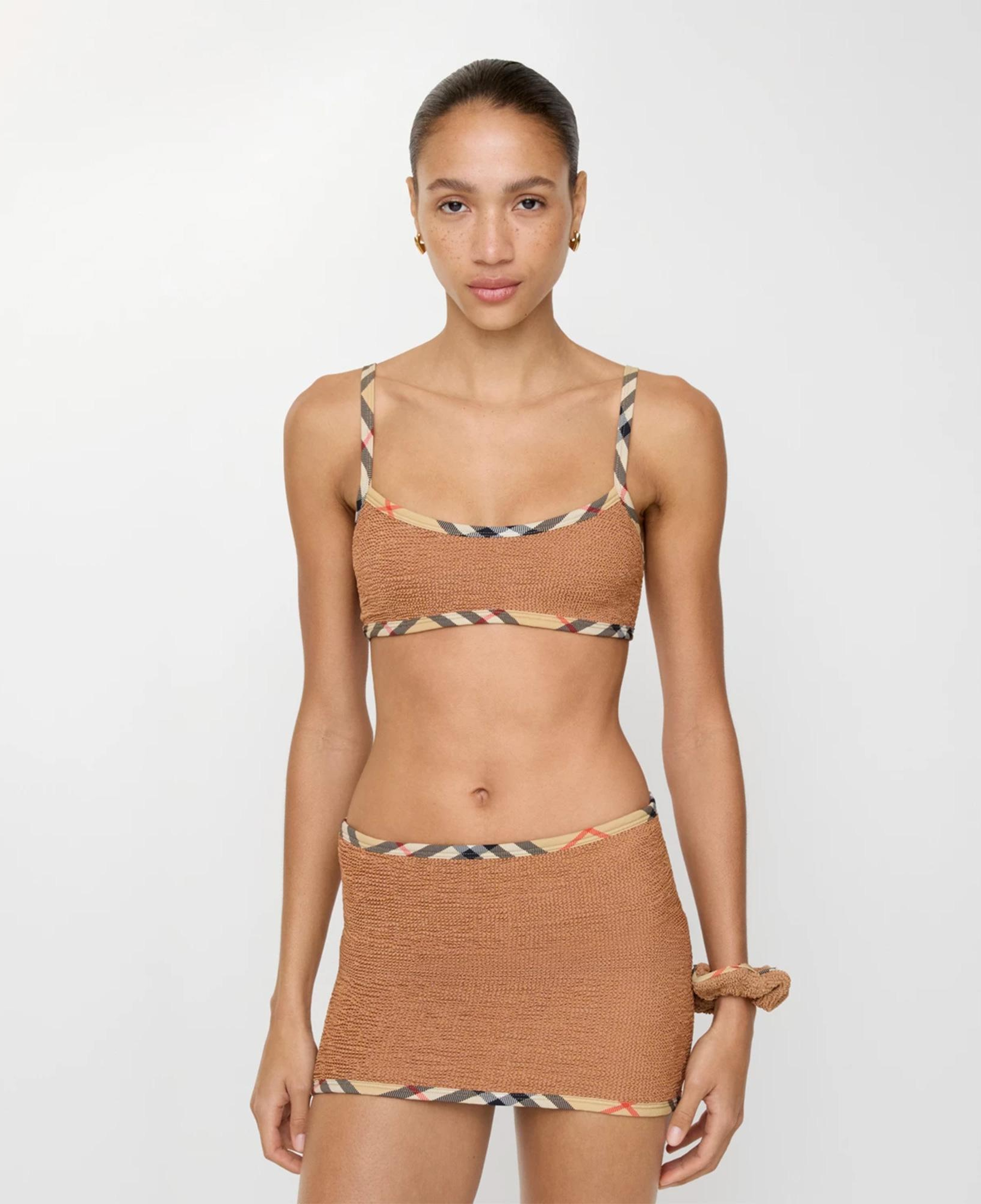 Burberry x Hunza G Devyn Yüzme Eteği/Bandeau Üst