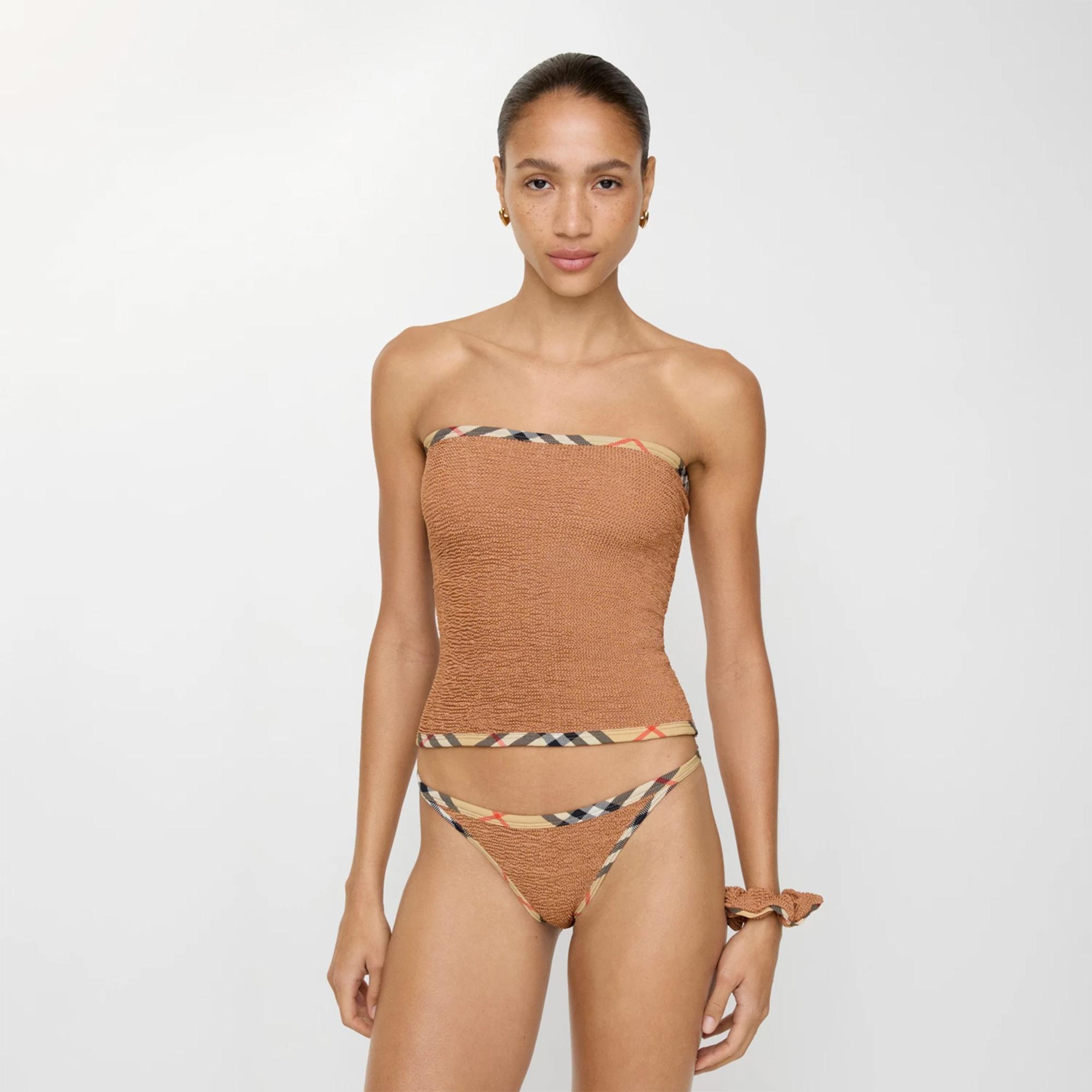 Burberry x Hunza G Devyn Yüzme Eteği/Bandeau Üst
