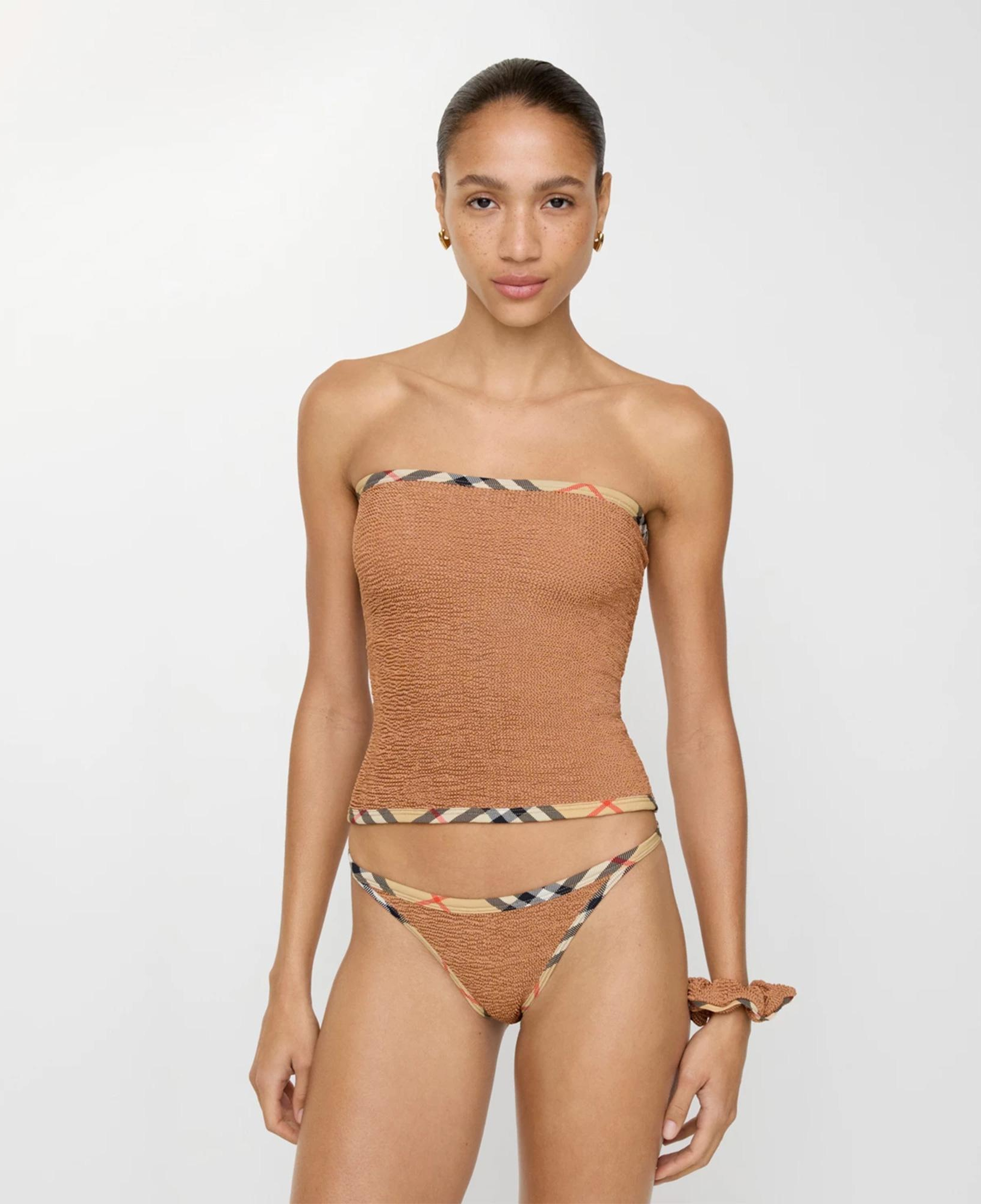 Burberry x Hunza G Devyn Yüzme Eteği/Bandeau Üst