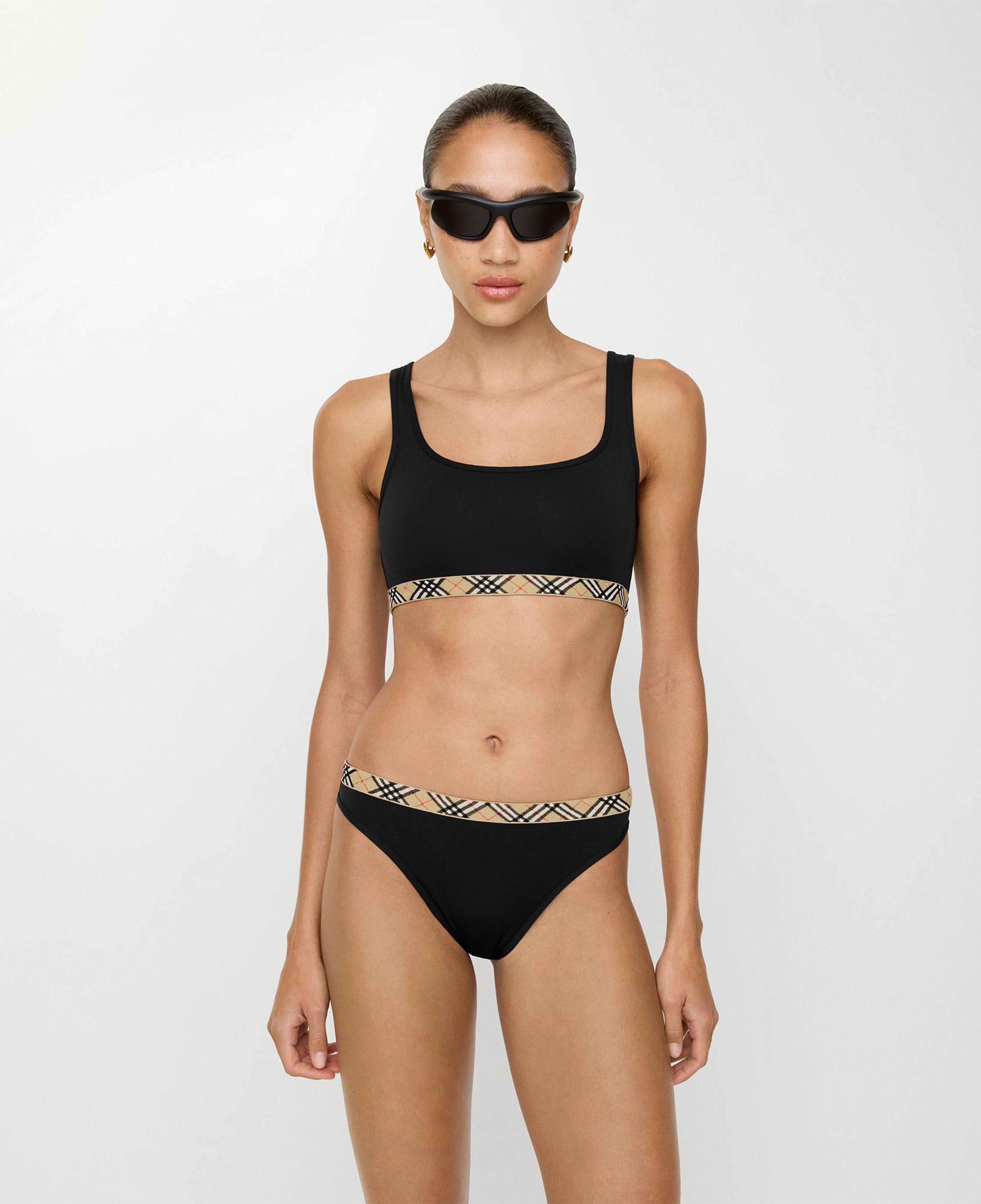 Burberry Check Trim Kadın Siyah Bikini Altı