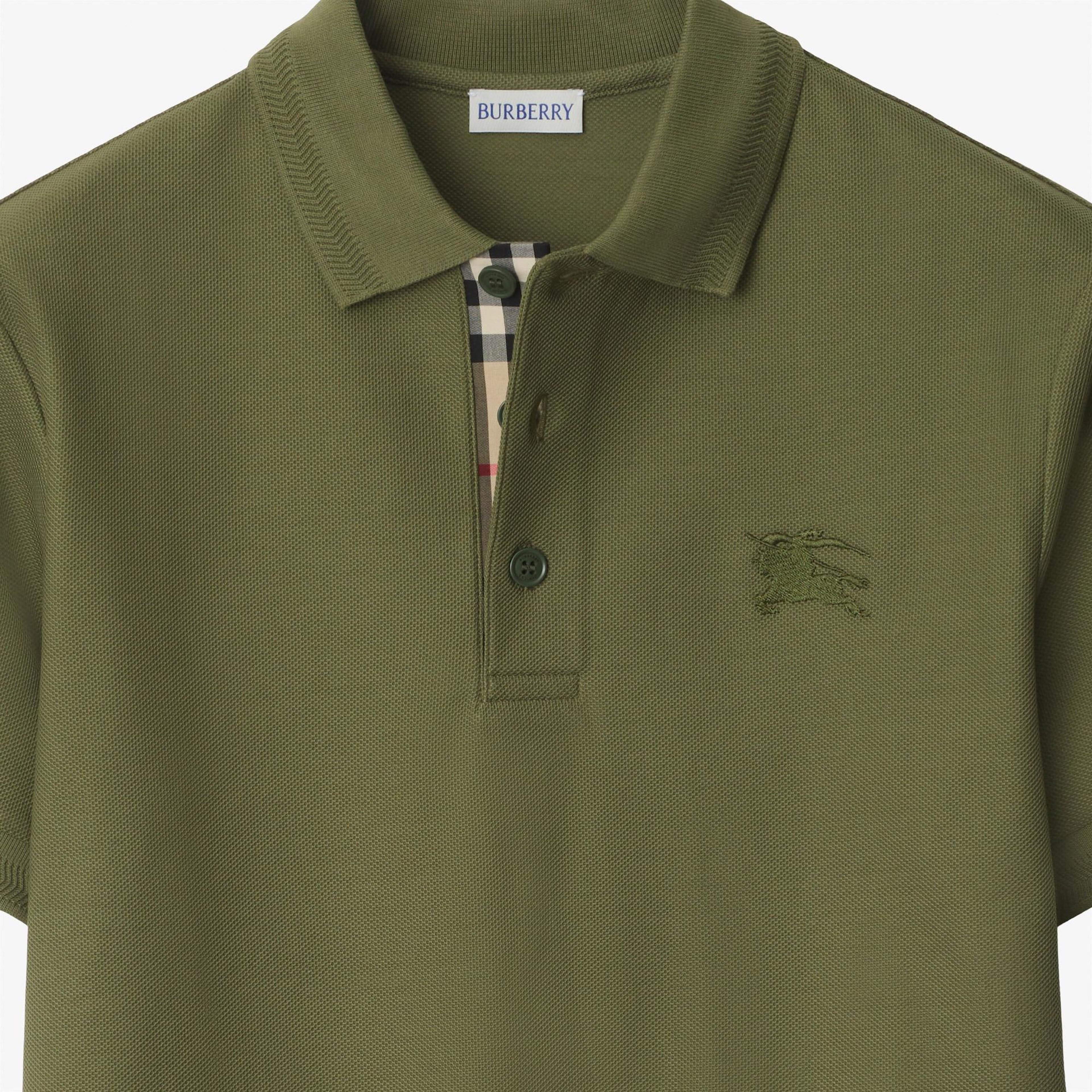 Burberry Cotton Erkek Haki Polo