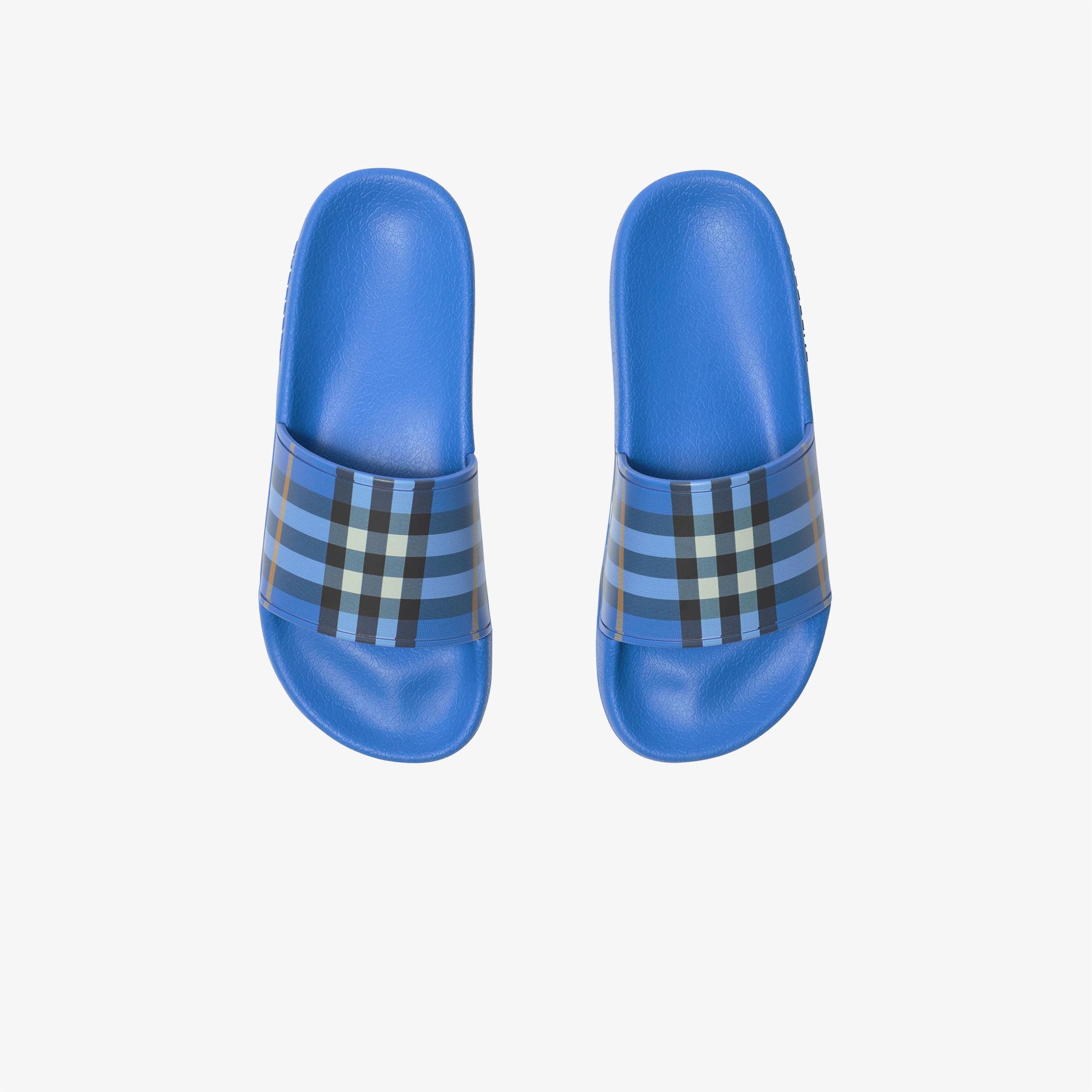 Burberry Check Çocuk Mavi Terlik
