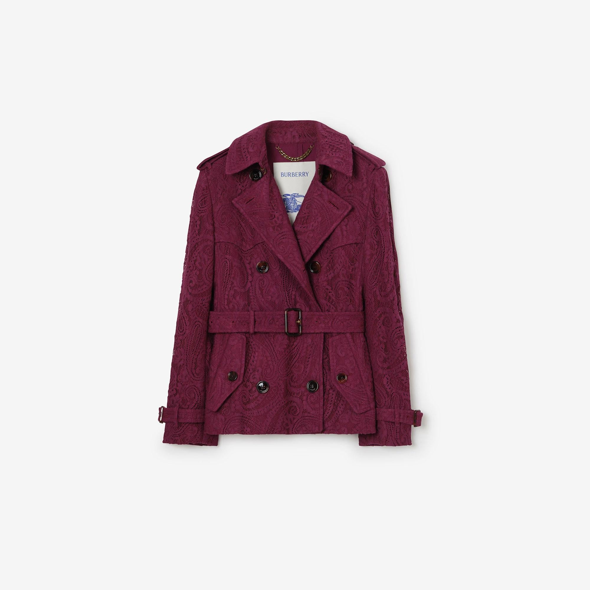 Burberry Kadın Mor Pardesü