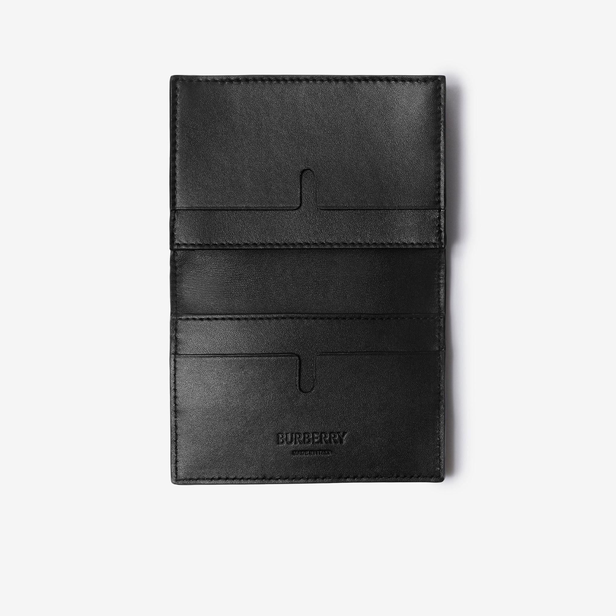 Burberry Embossed Check Bifold Erkek Siyah Kartlık