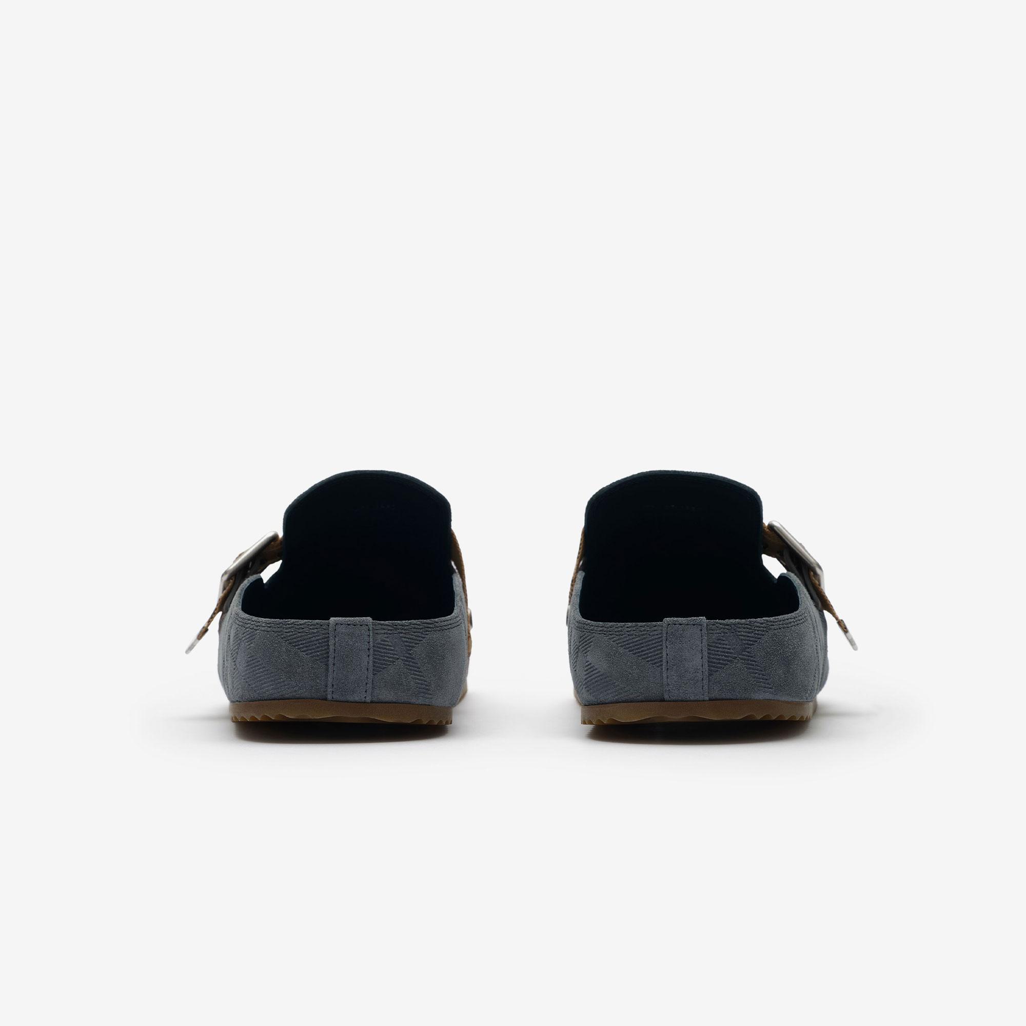 Burberry Check Suede Urchin Erkek Mavi Terlik