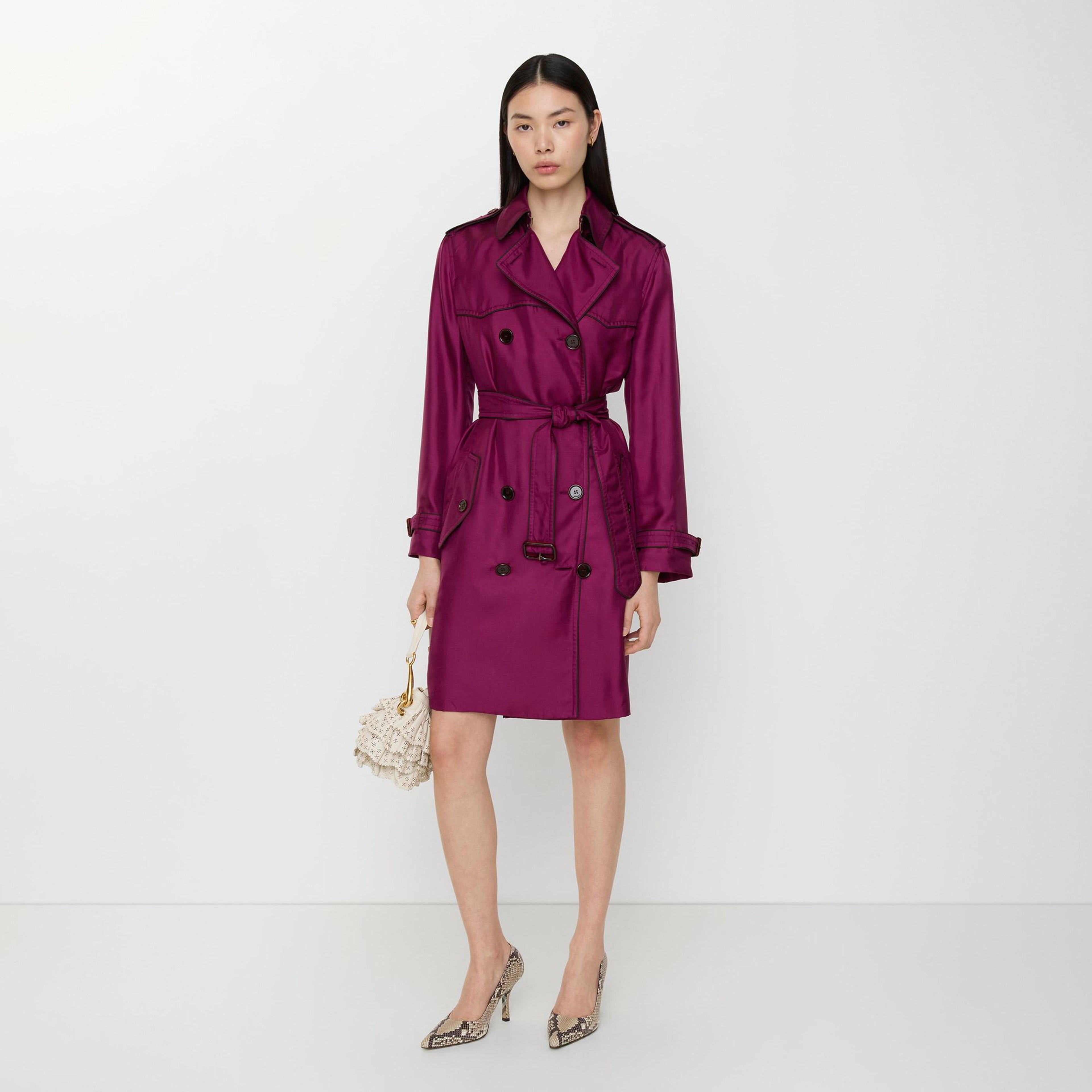 Burberry Kadın Mor Pardesü