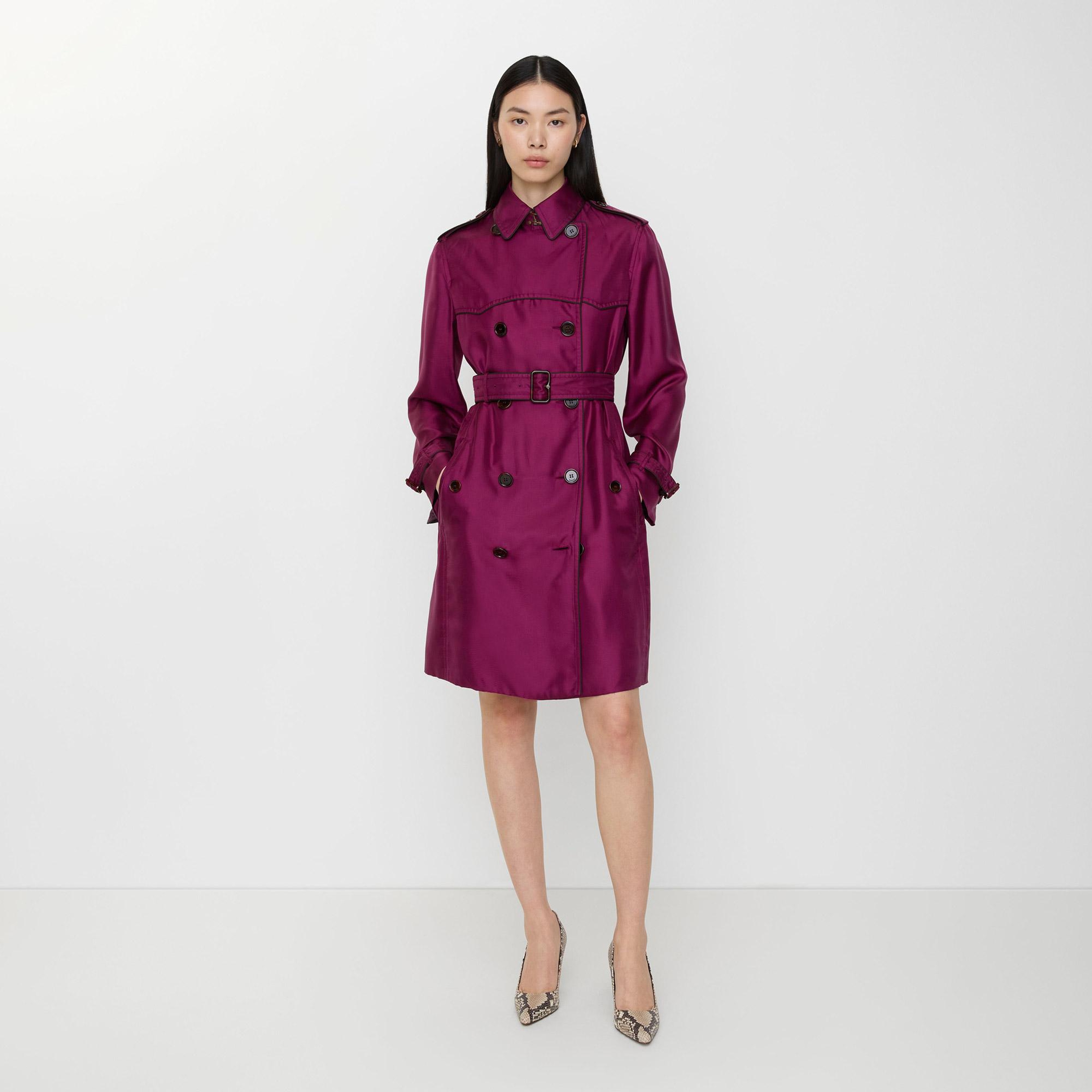 Burberry Kadın Mor Pardesü