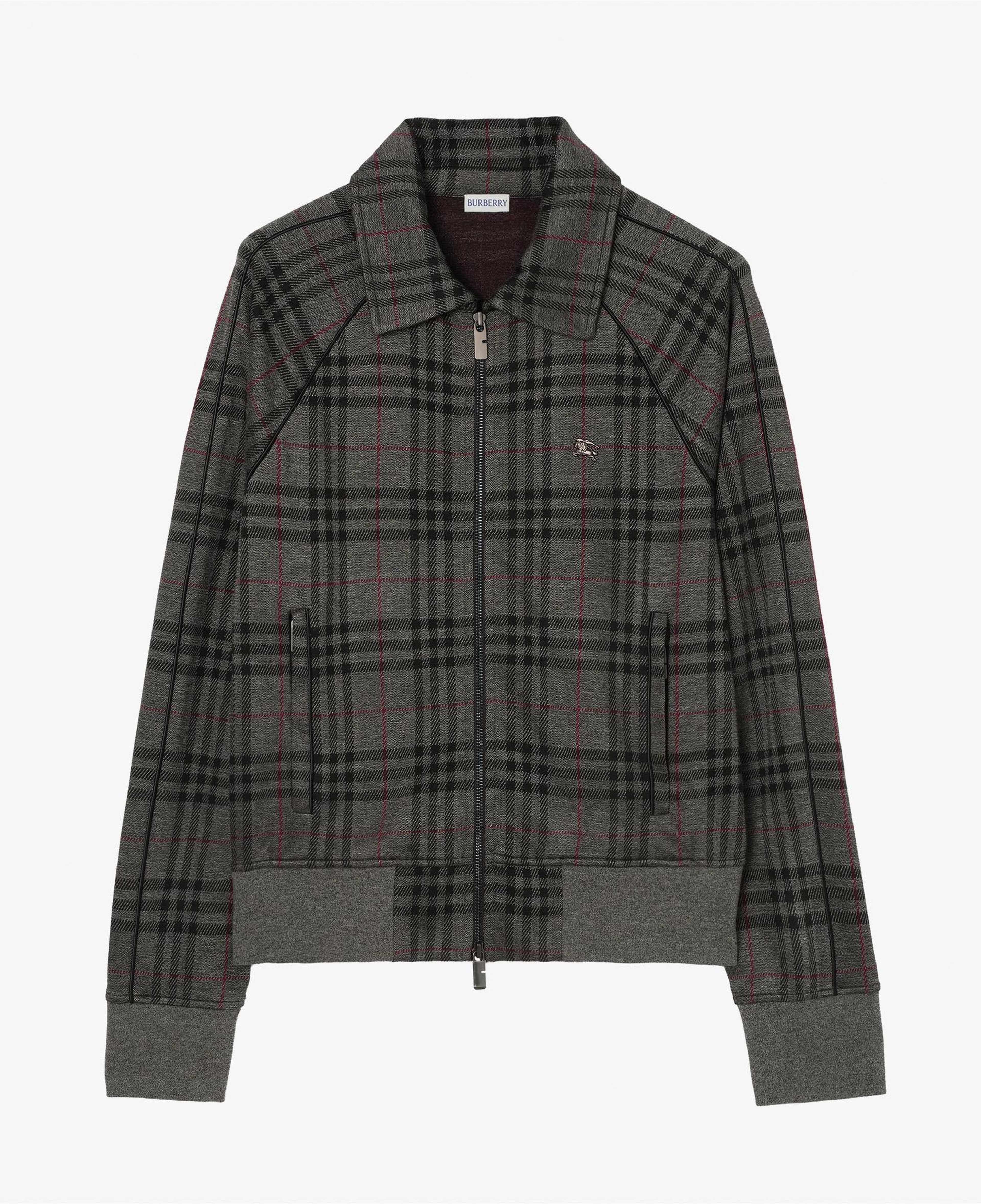 Burberry Check Track Erkek Gri Ceket