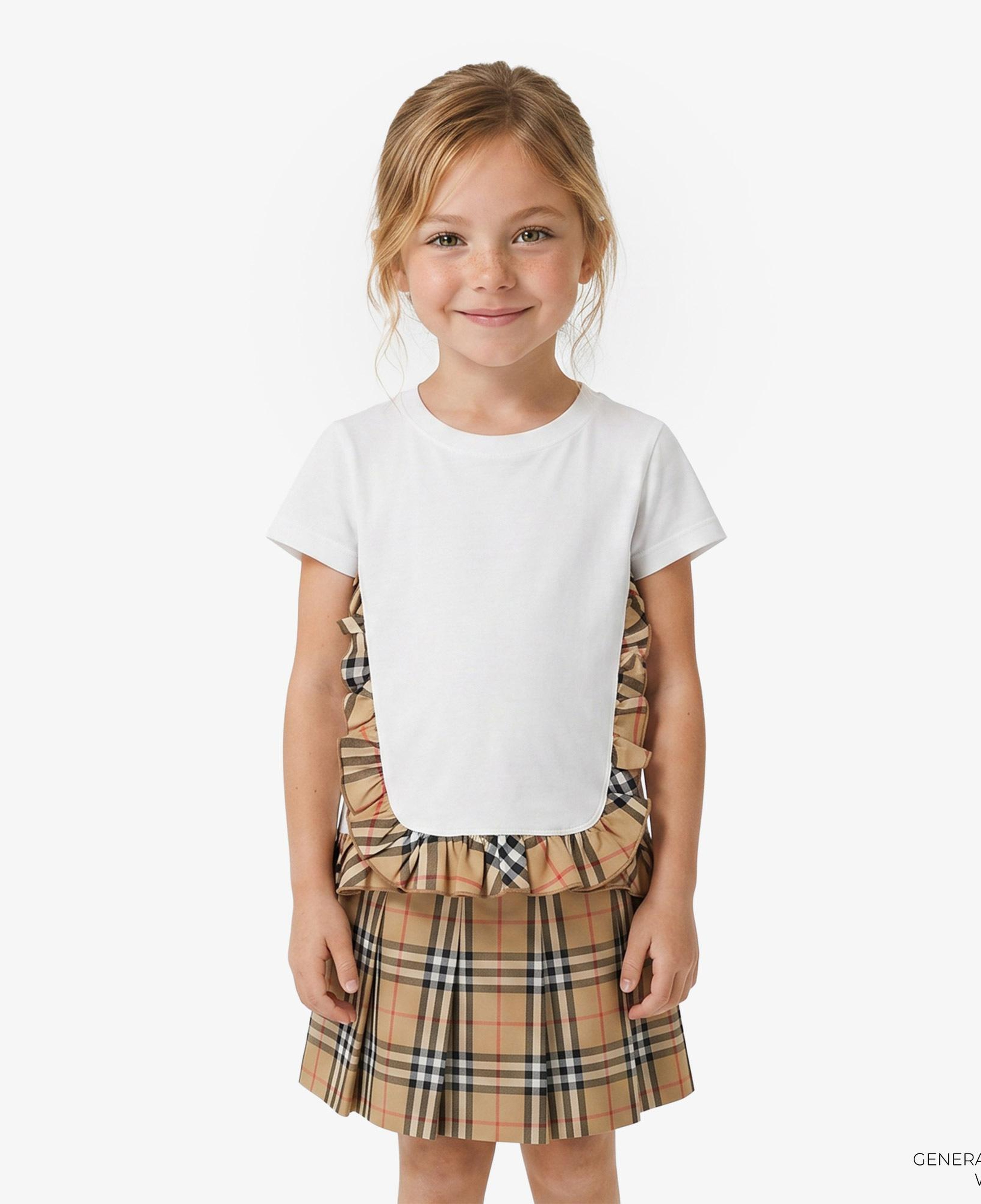 Burberry Roxy Frıll Çocuk Beyaz T-Shirt