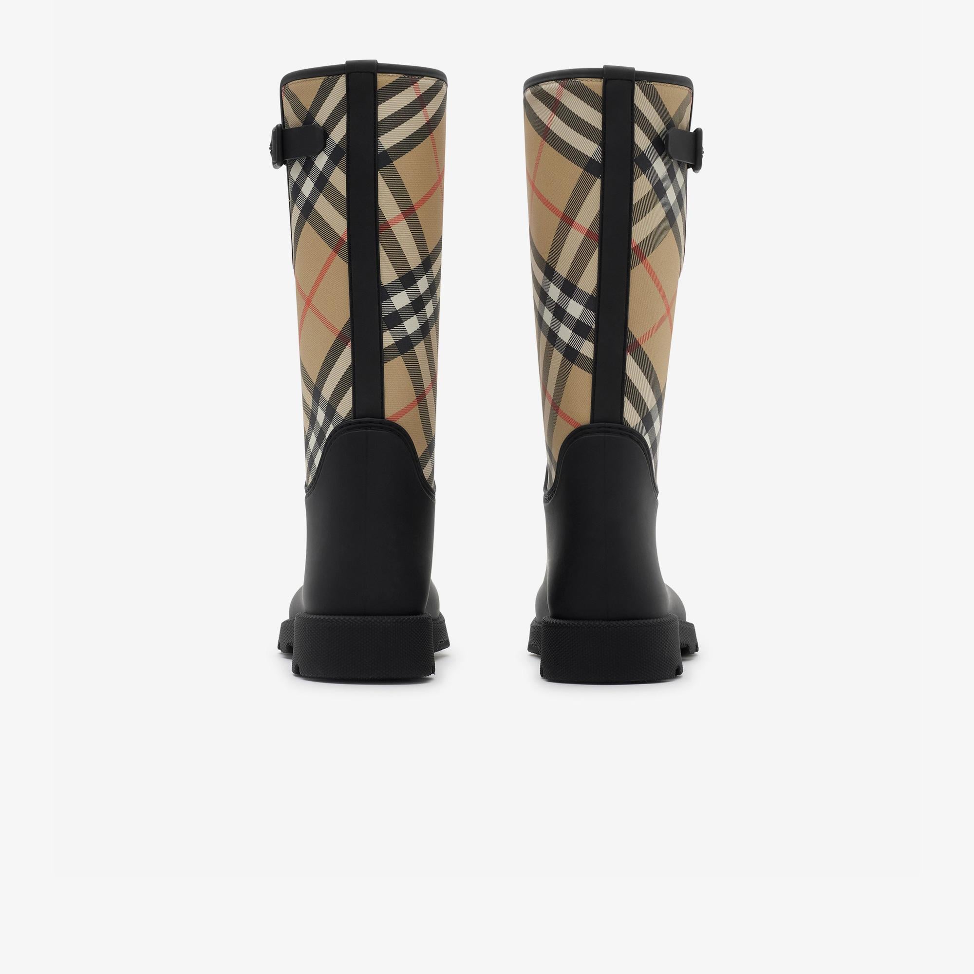 Burberry Rubber Marsh Stamp High Kadın Siyah Çizme