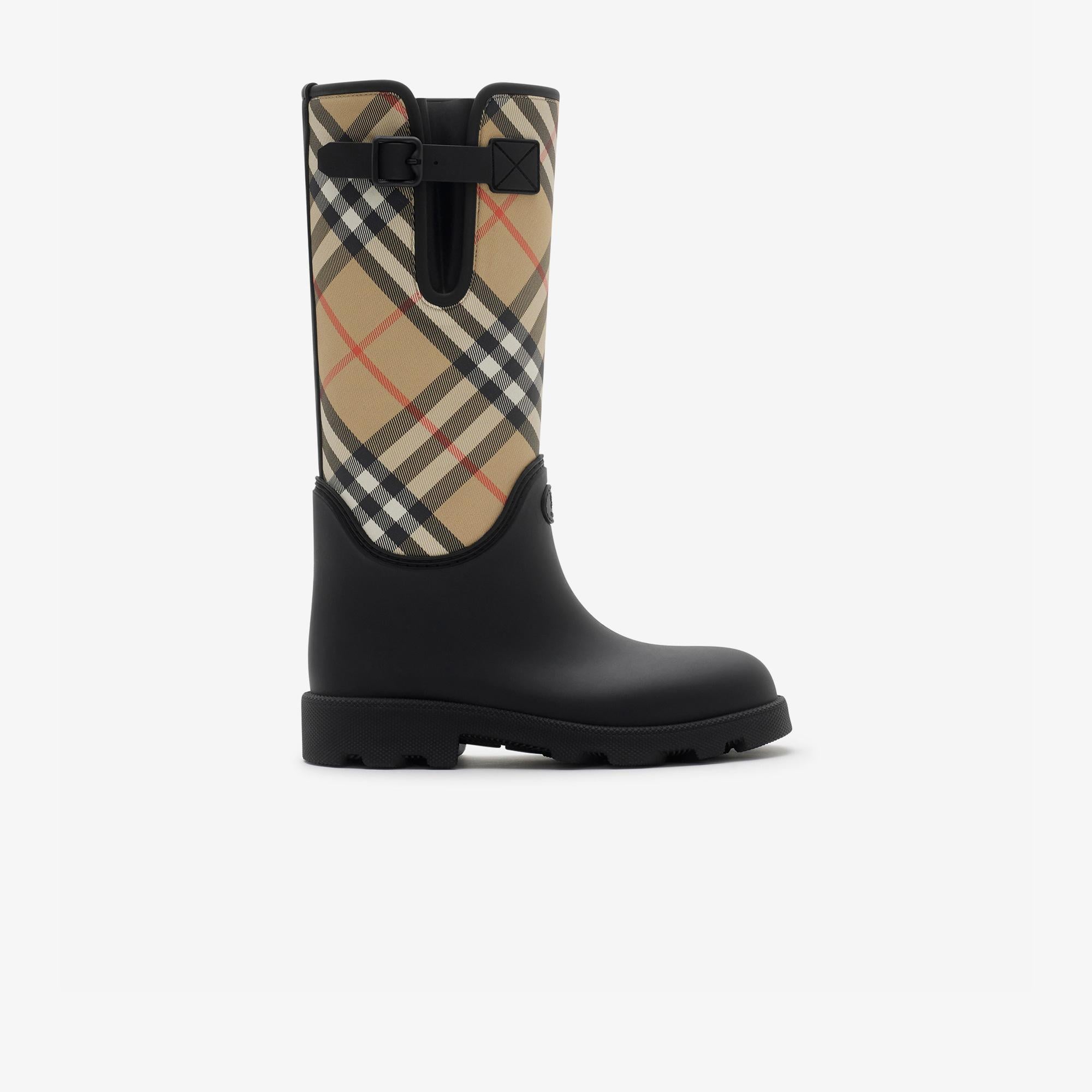 Burberry Rubber Marsh Stamp High Kadın Siyah Çizme
