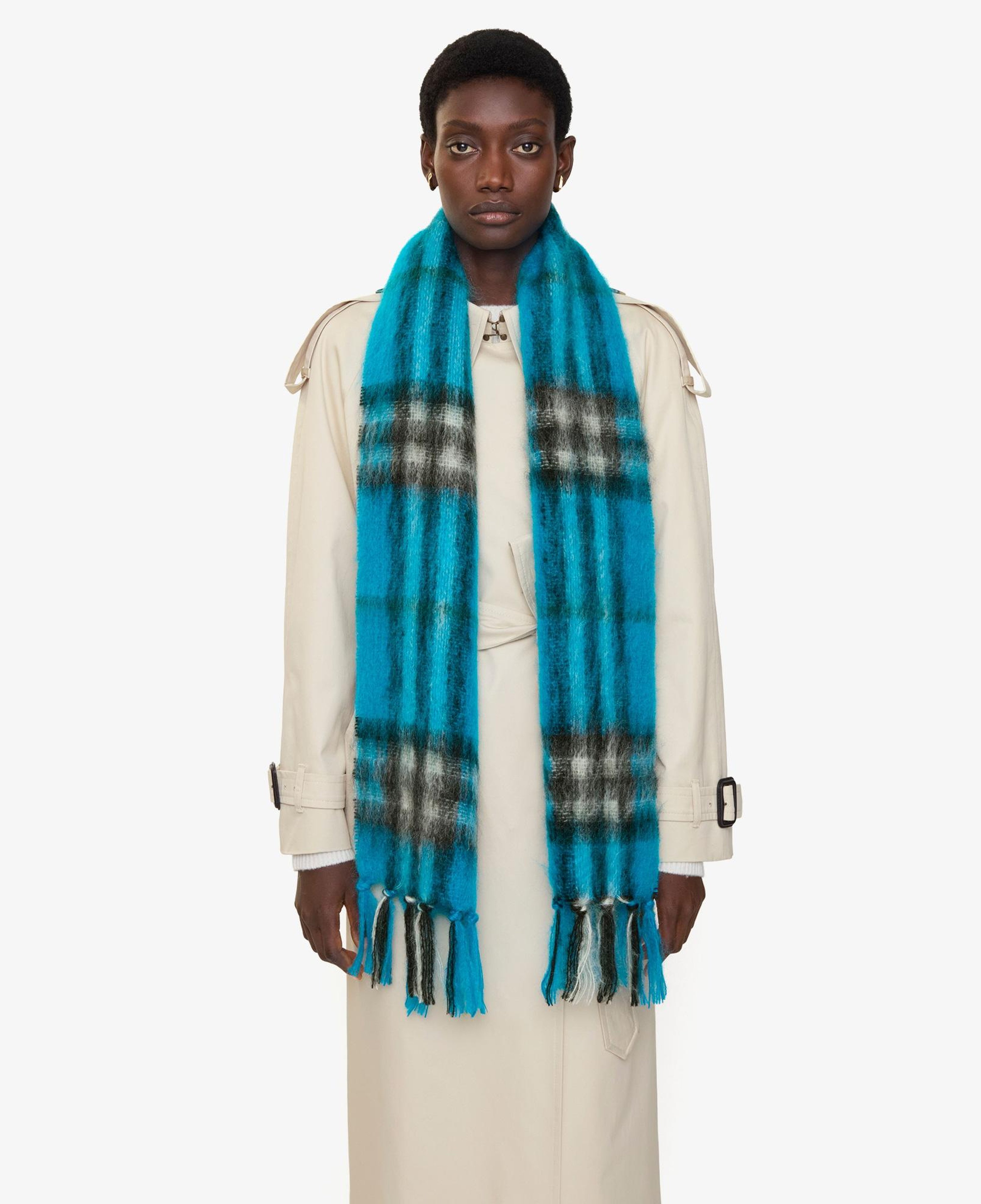 Burberry Kadın Mavi Atkı