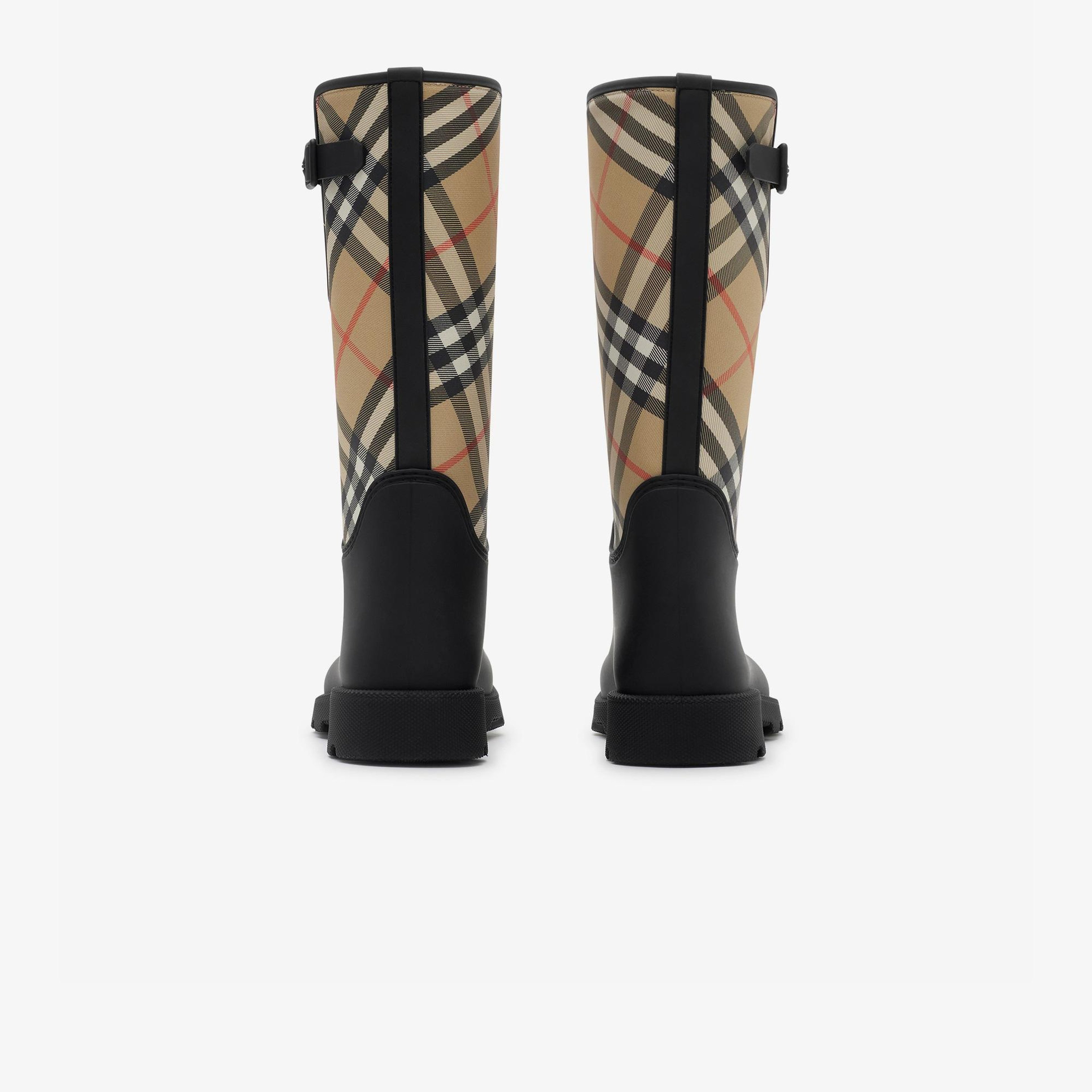 Burberry Rubber Marsh Stamp High Kadın Siyah Çizme