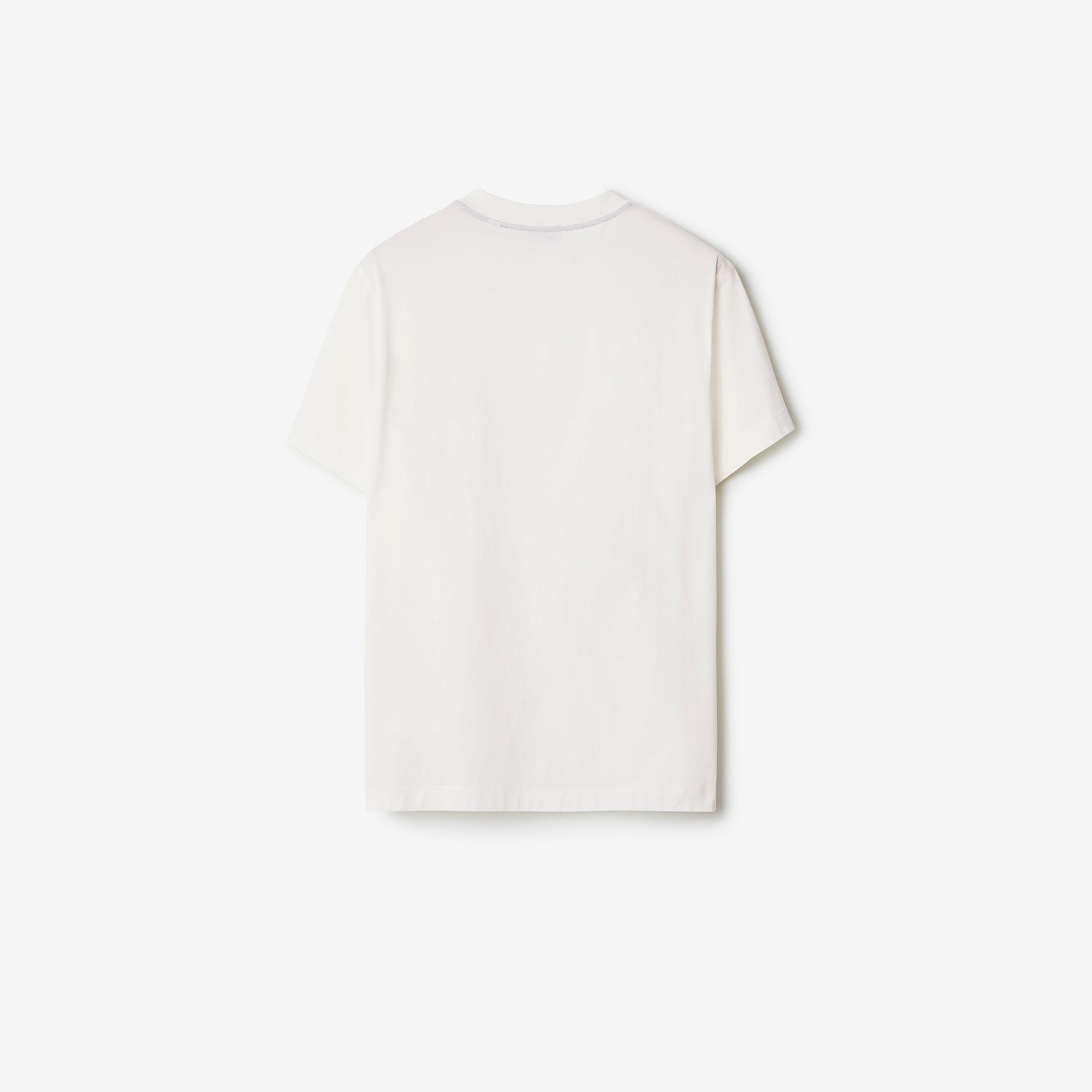 Burberry Pamuklu Erkek Beyaz T-Shirt