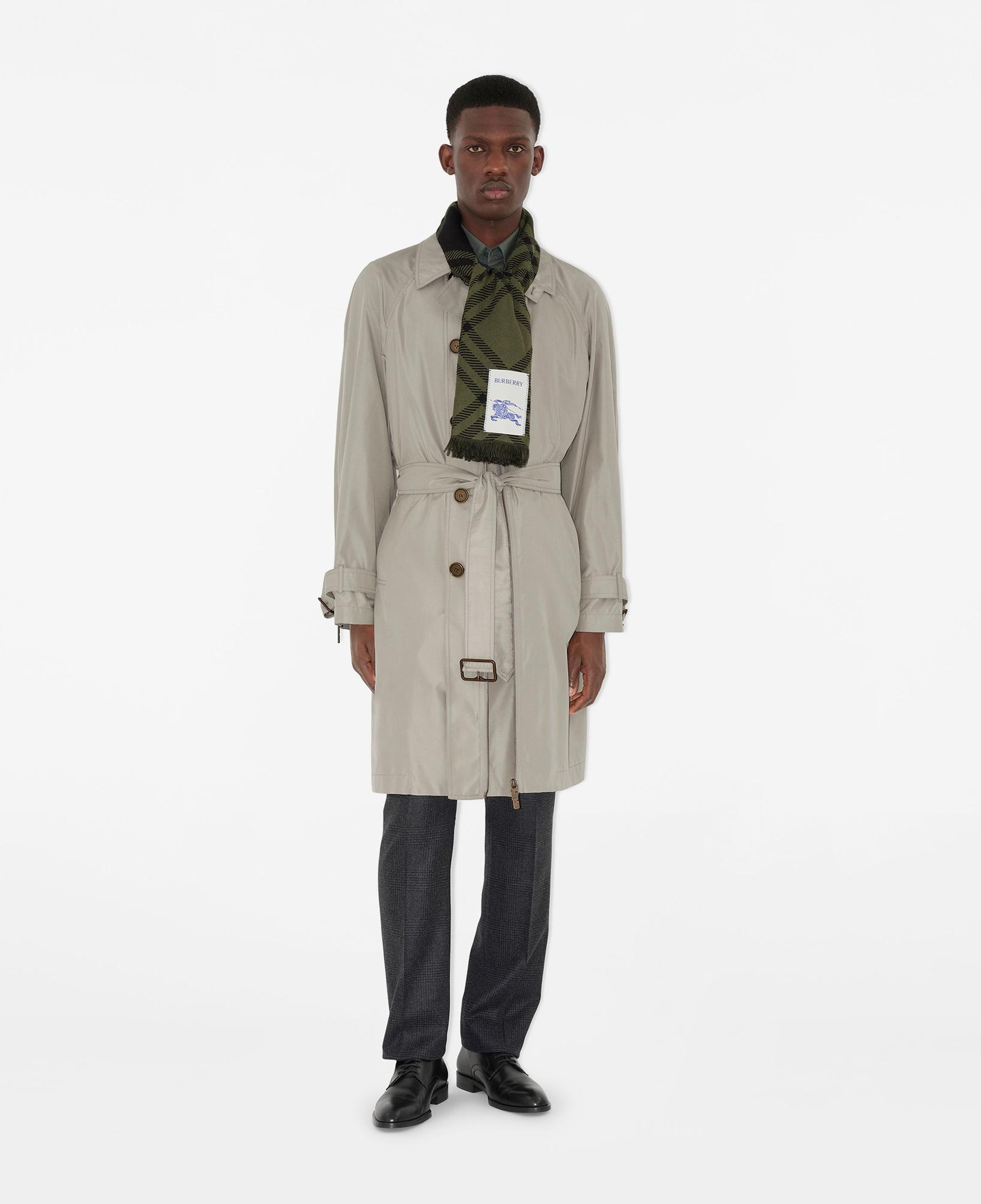 Burberry Wide Check Wool Silk Kadın Yeşil Atkı