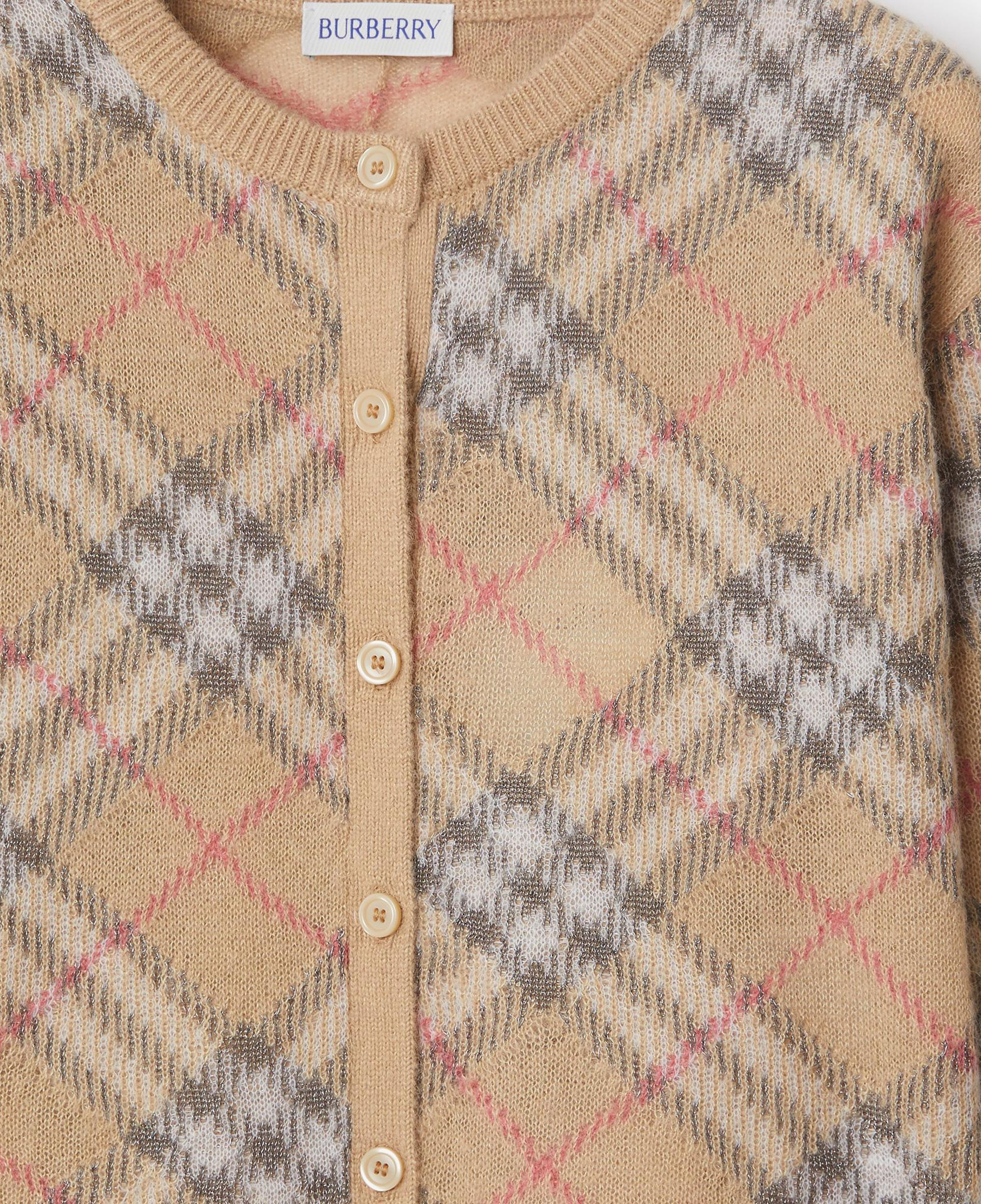 Burberry Bethane Alpaca Silk Blend Cardigan Çocuk Bej Hırka