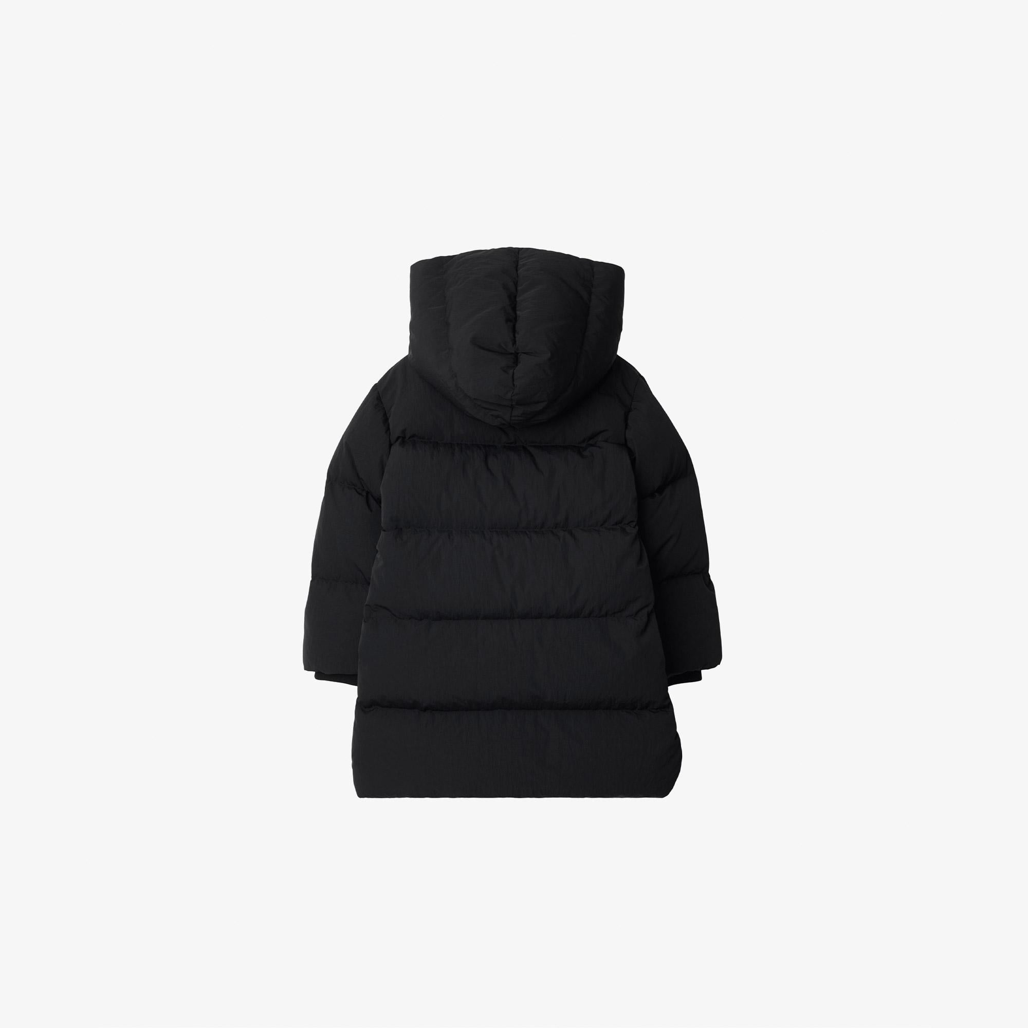 Burberry George Nylon Puffer Çocuk Siyah Mont
