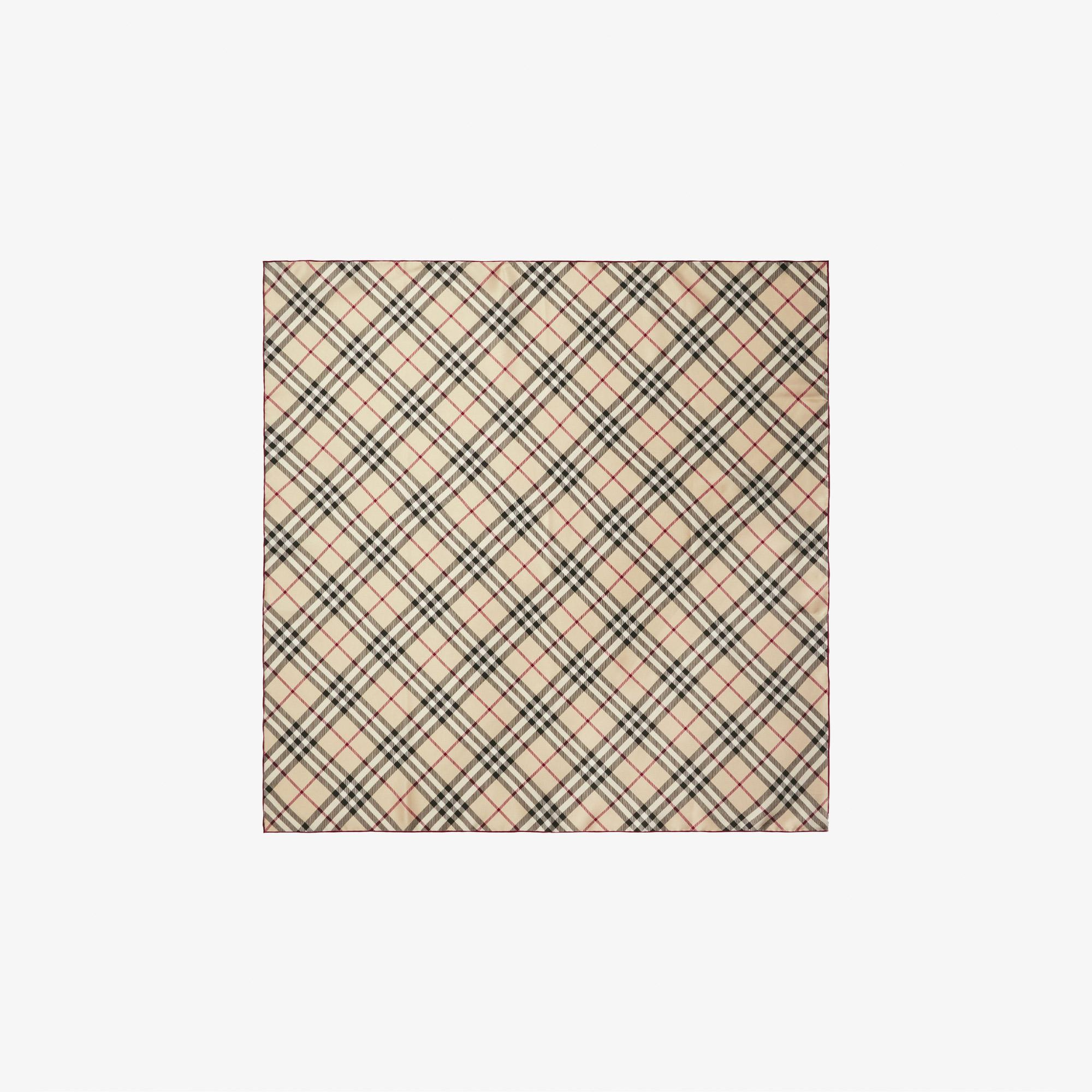Burberry Check İpek Krem Rengi Kadın Krem Rengi Atkı