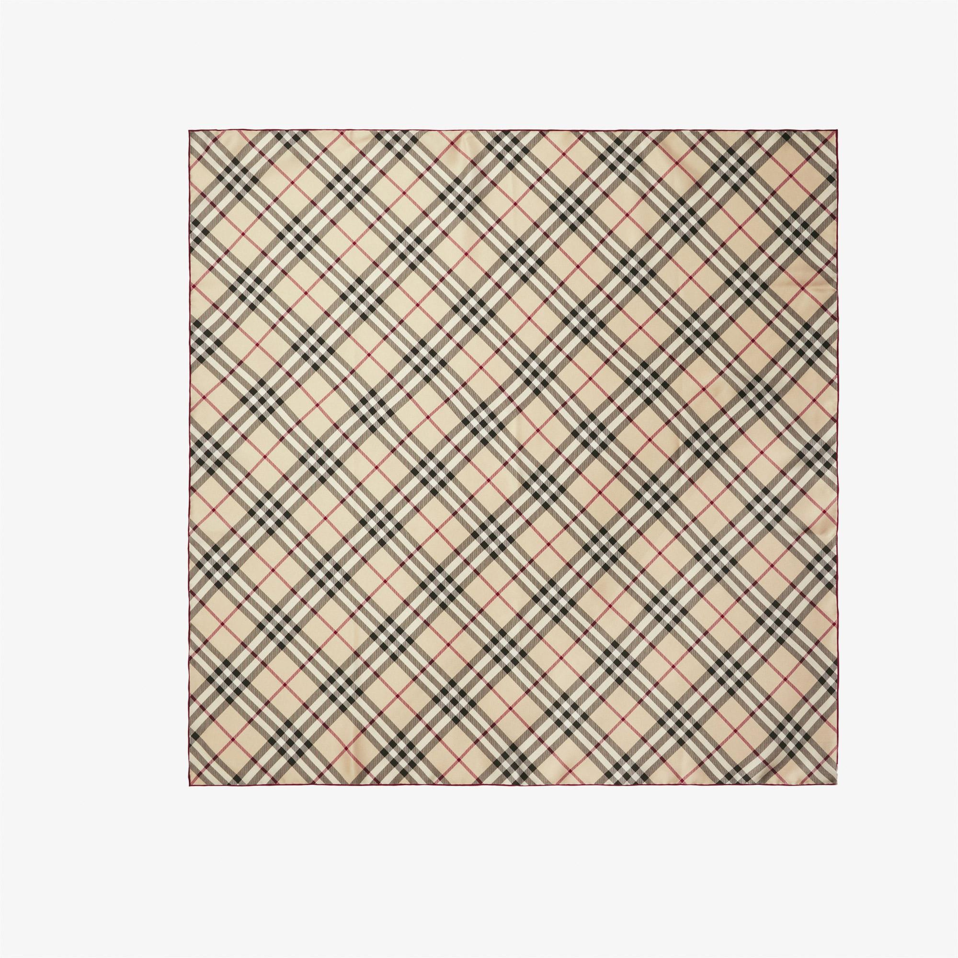 Burberry Check İpek Krem Rengi Kadın Krem Rengi Atkı