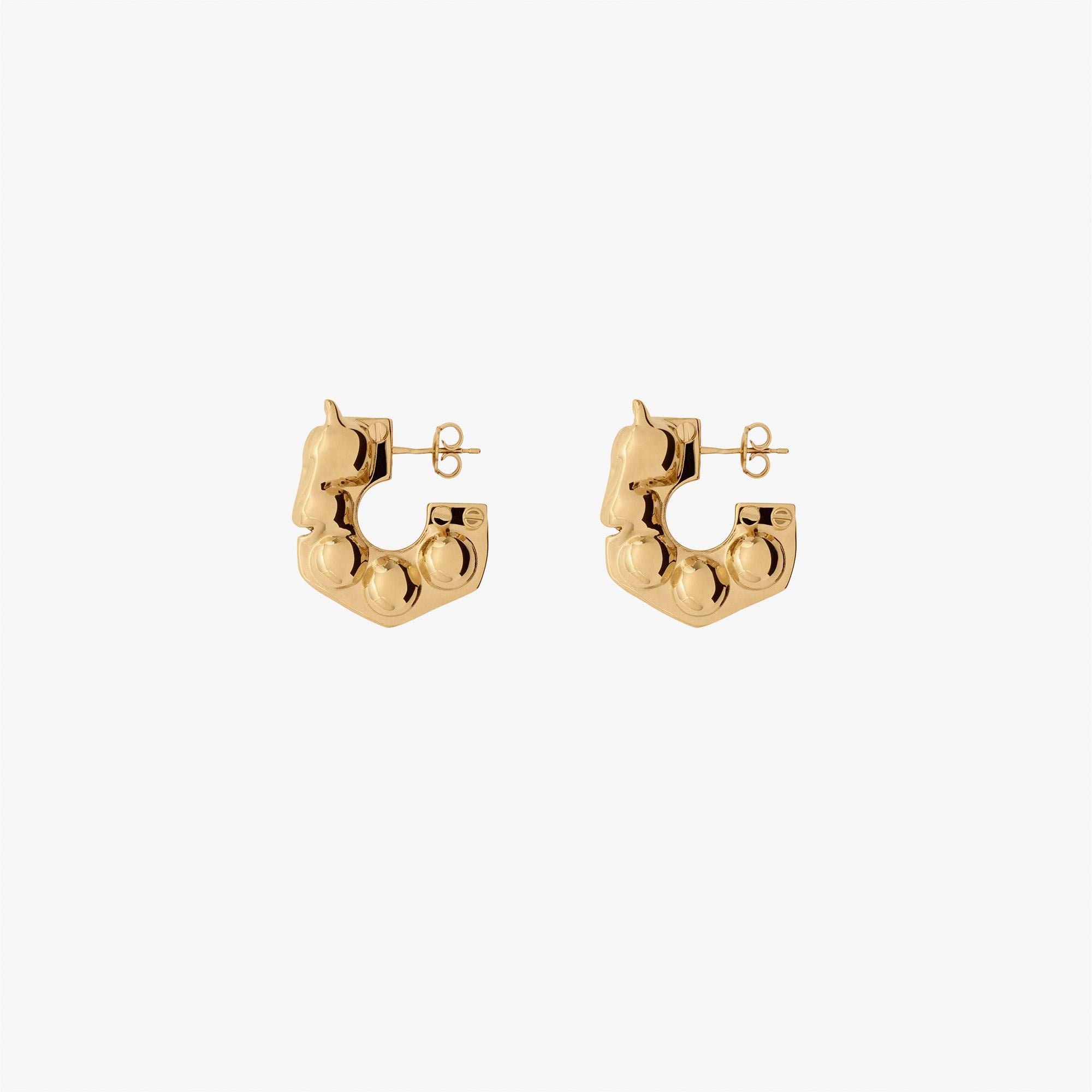 Burberry Horse Sphere Pavé Hoop Kadın Altın Rengi Küpe