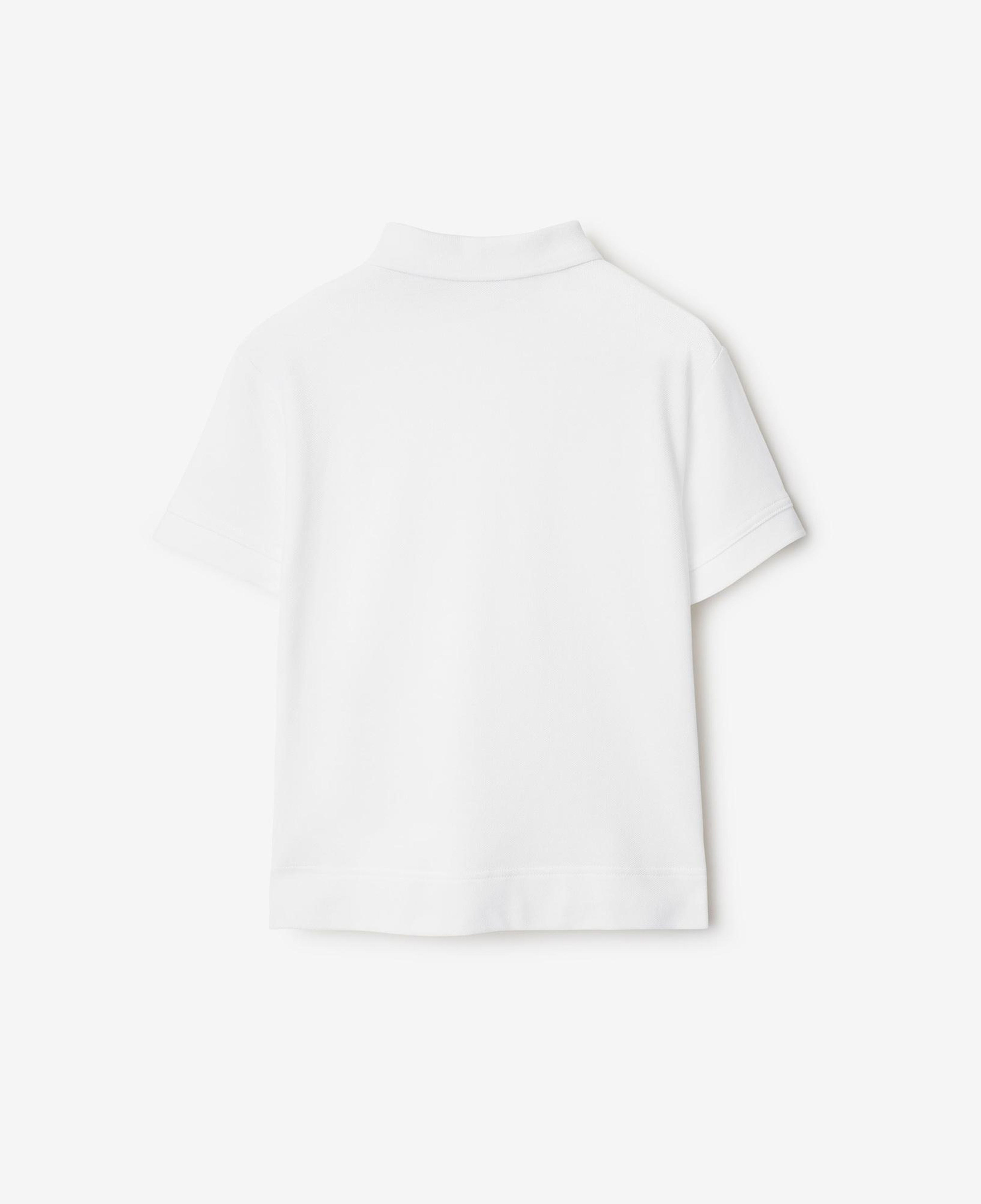 Burberry Johane Label Cotton Çocuk Beyaz Polo