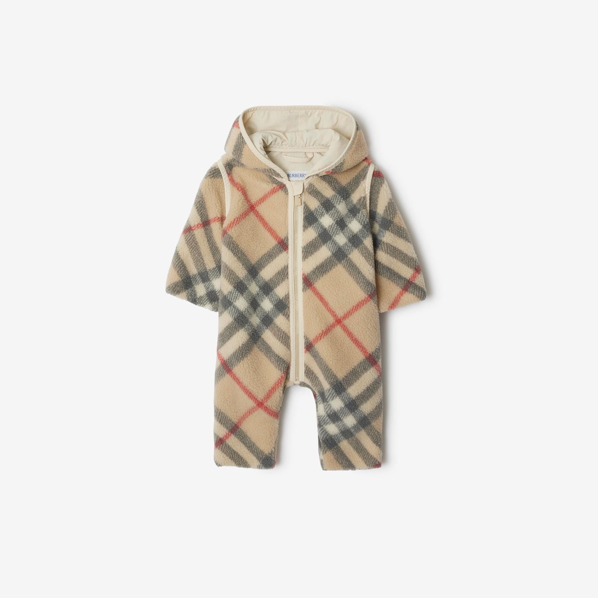 Burberry Sandy Fleece Çocuk Bej Çocuk Tulumu
