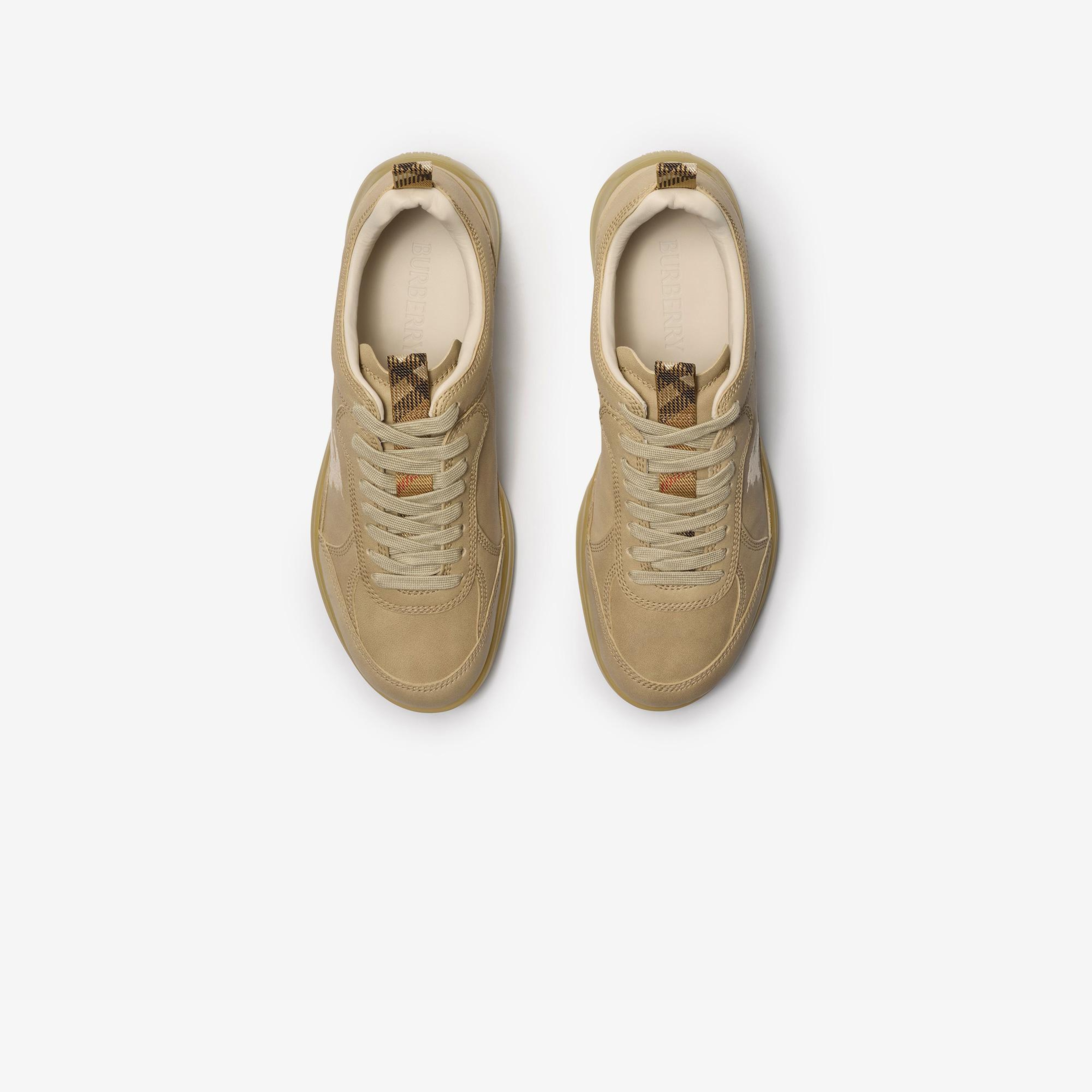 Burberry Leather Matrix Erkek Bej Sneaker