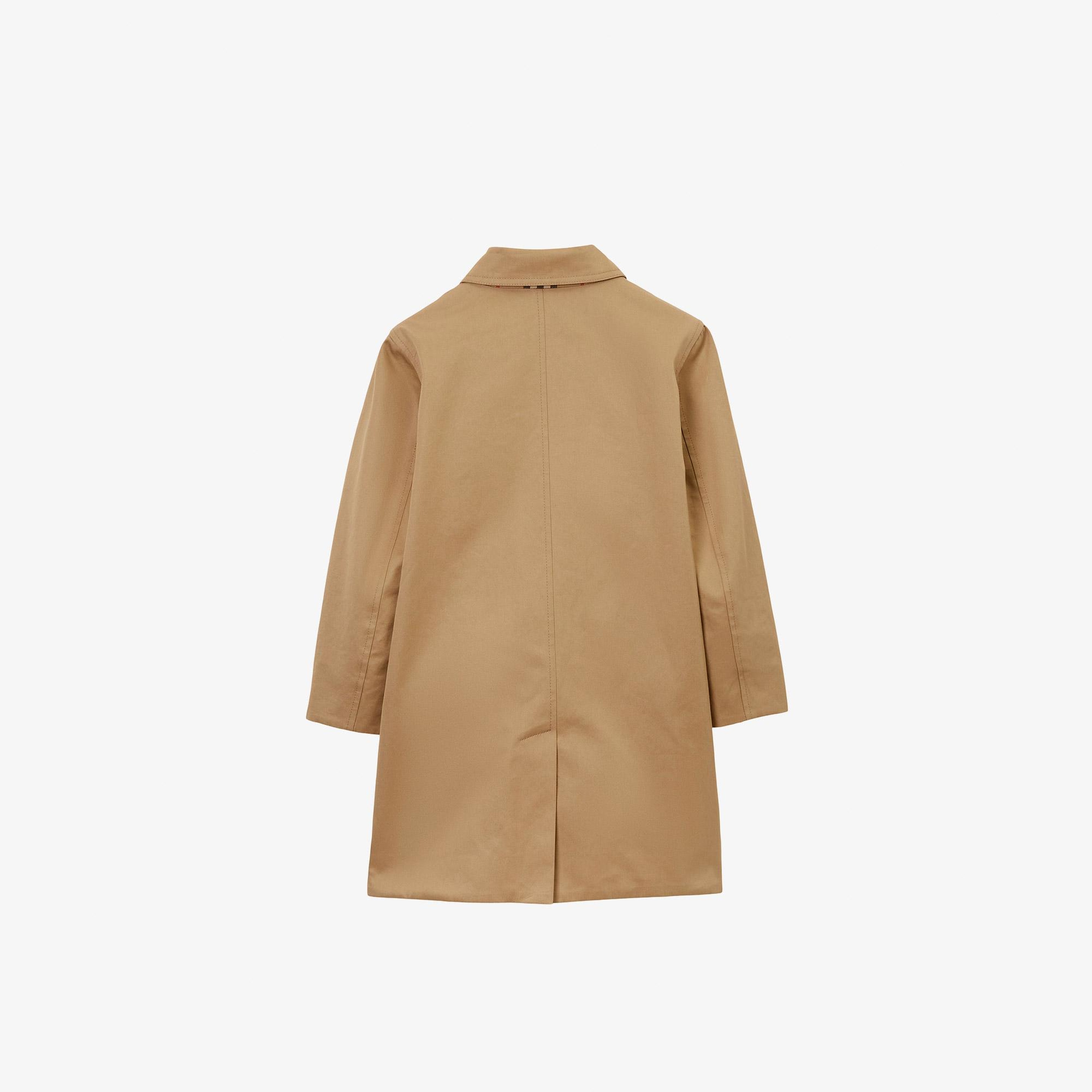 Burberry Reversible Check Gabardine Car Çocuk Bej Trençkot