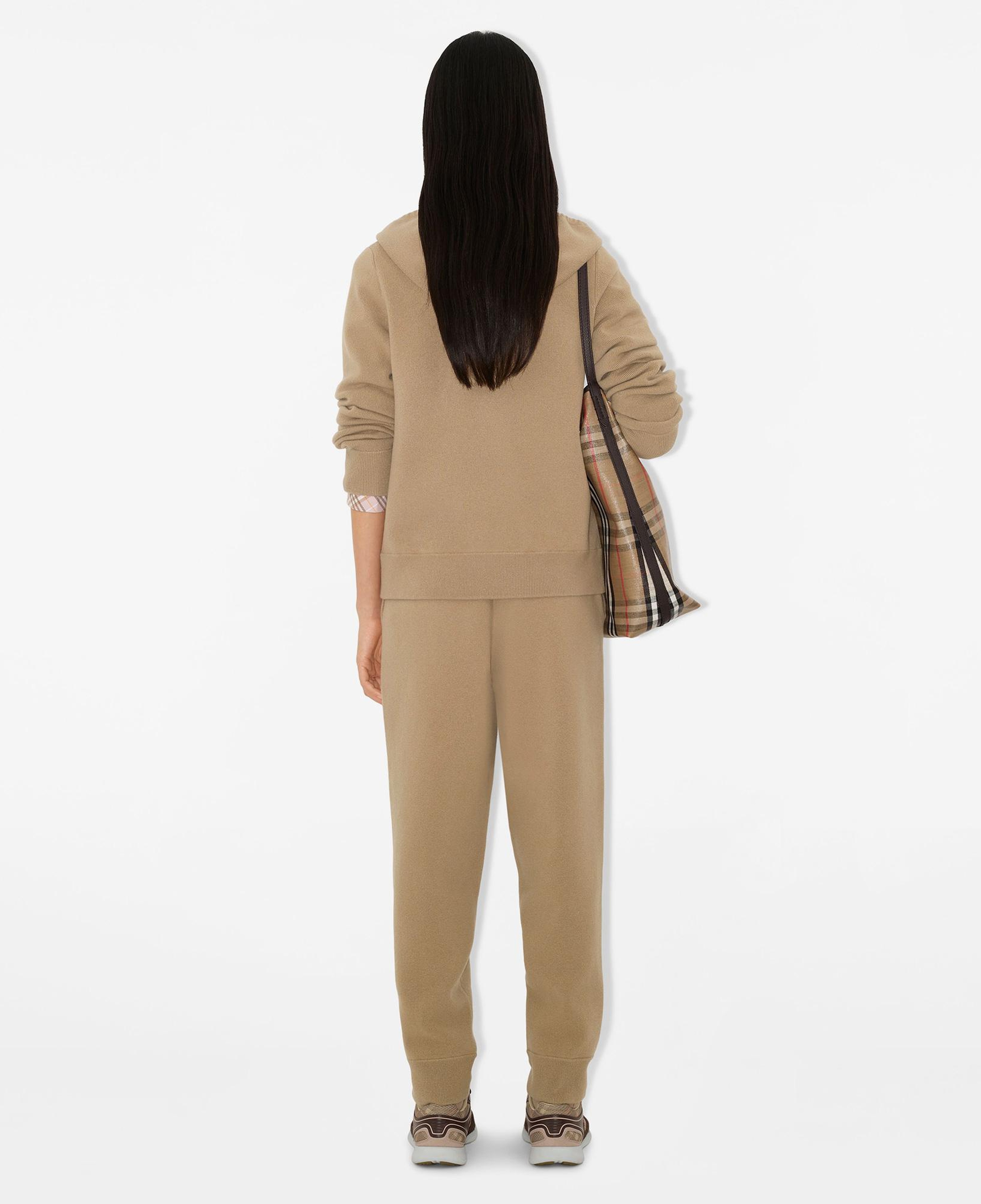 Burberry Cashmere Blend Zip Kadın Bej Hoodie