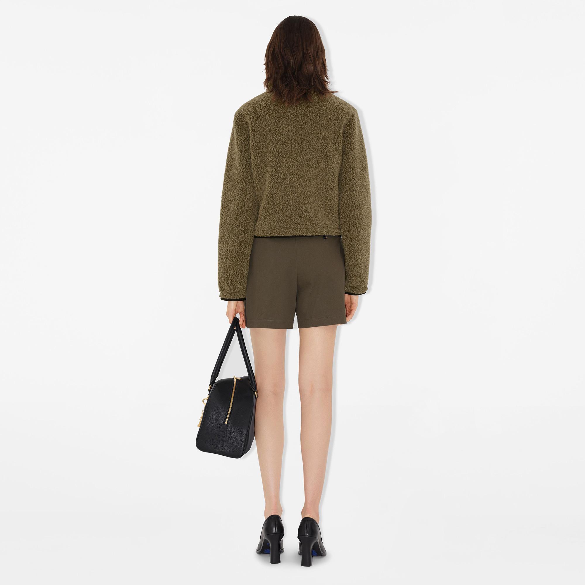 Burberry Cropped Fleece Kadın Haki Mont