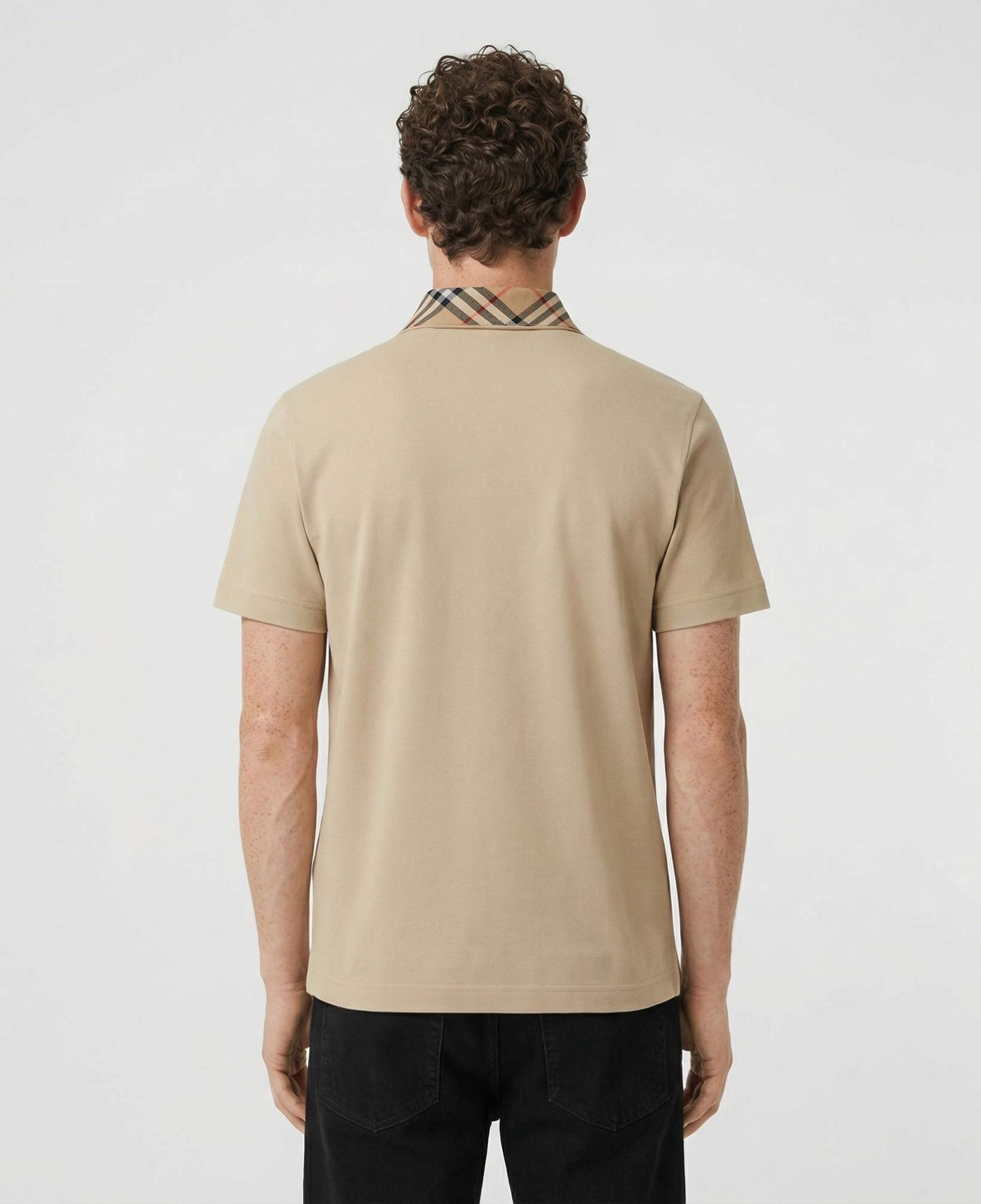 Burberry For Cotton Erkek Krem Polo