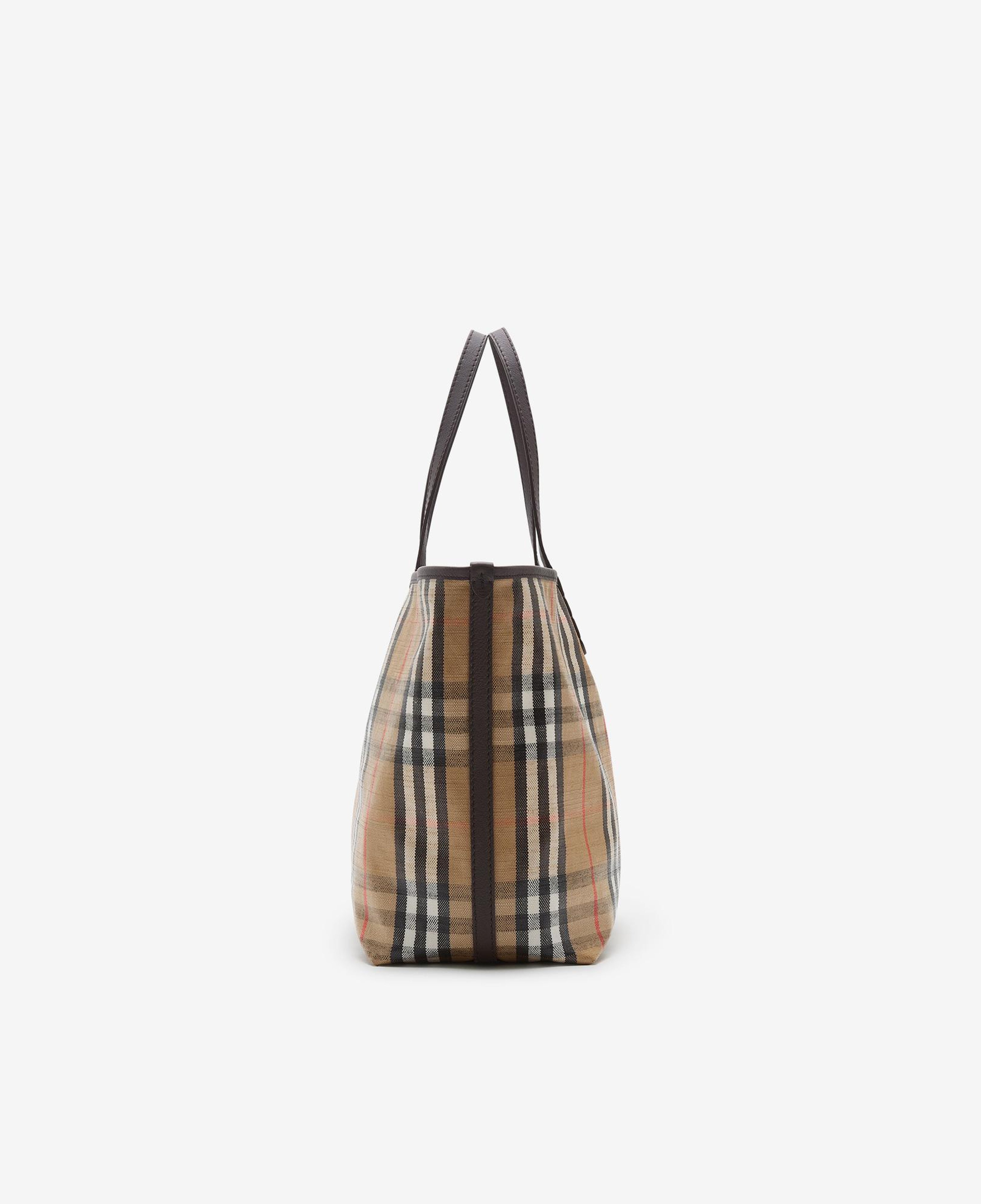 Burberry Medium Highlands Kadın Bej Keten Tote Çanta
