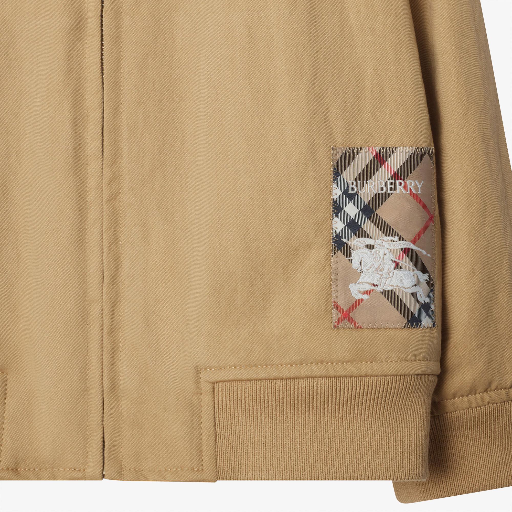 Burberry Paul Label Nylon Cotton Zip Çocuk Bej Ceket