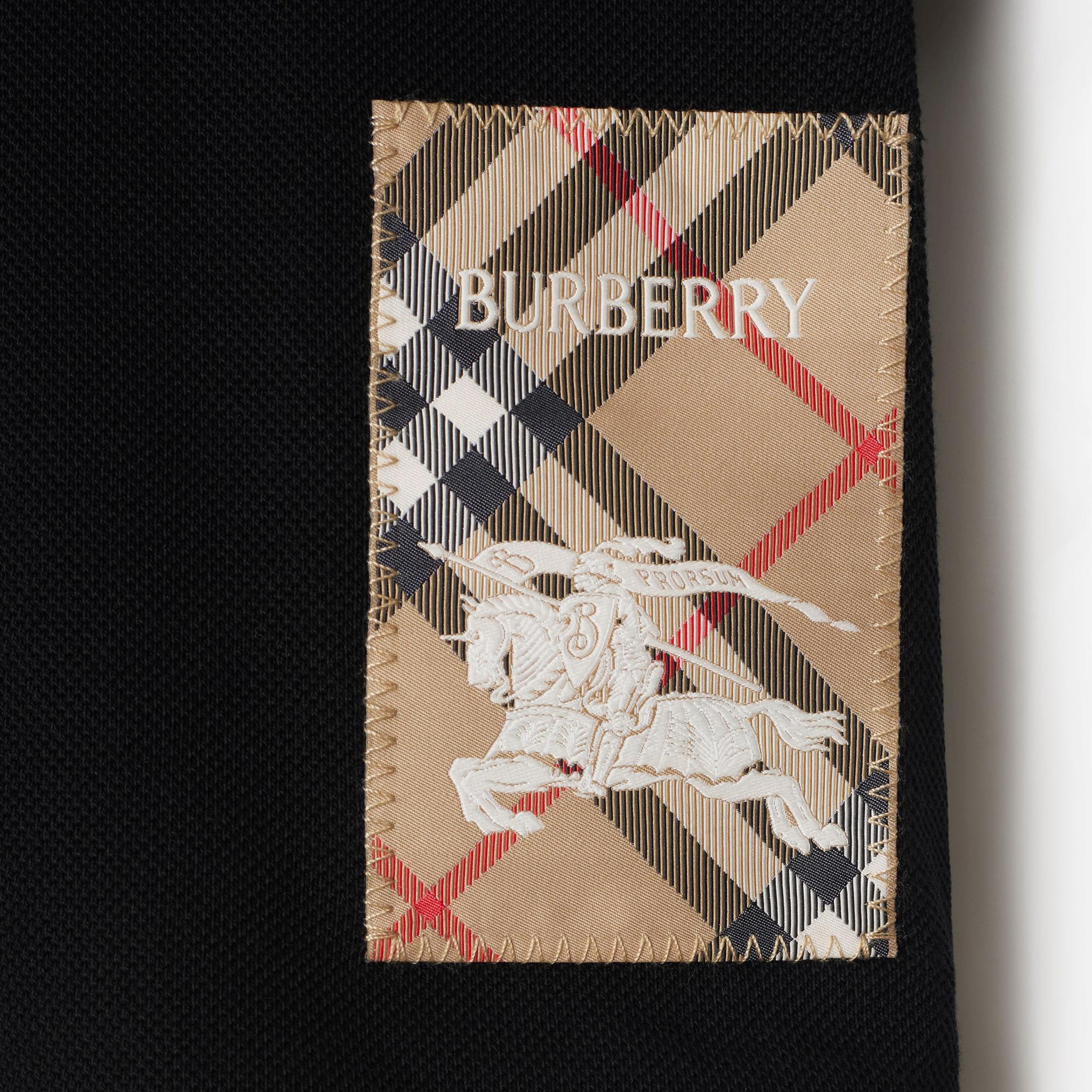 Burberry Johane Label Cotton Çocuk Siyah Polo