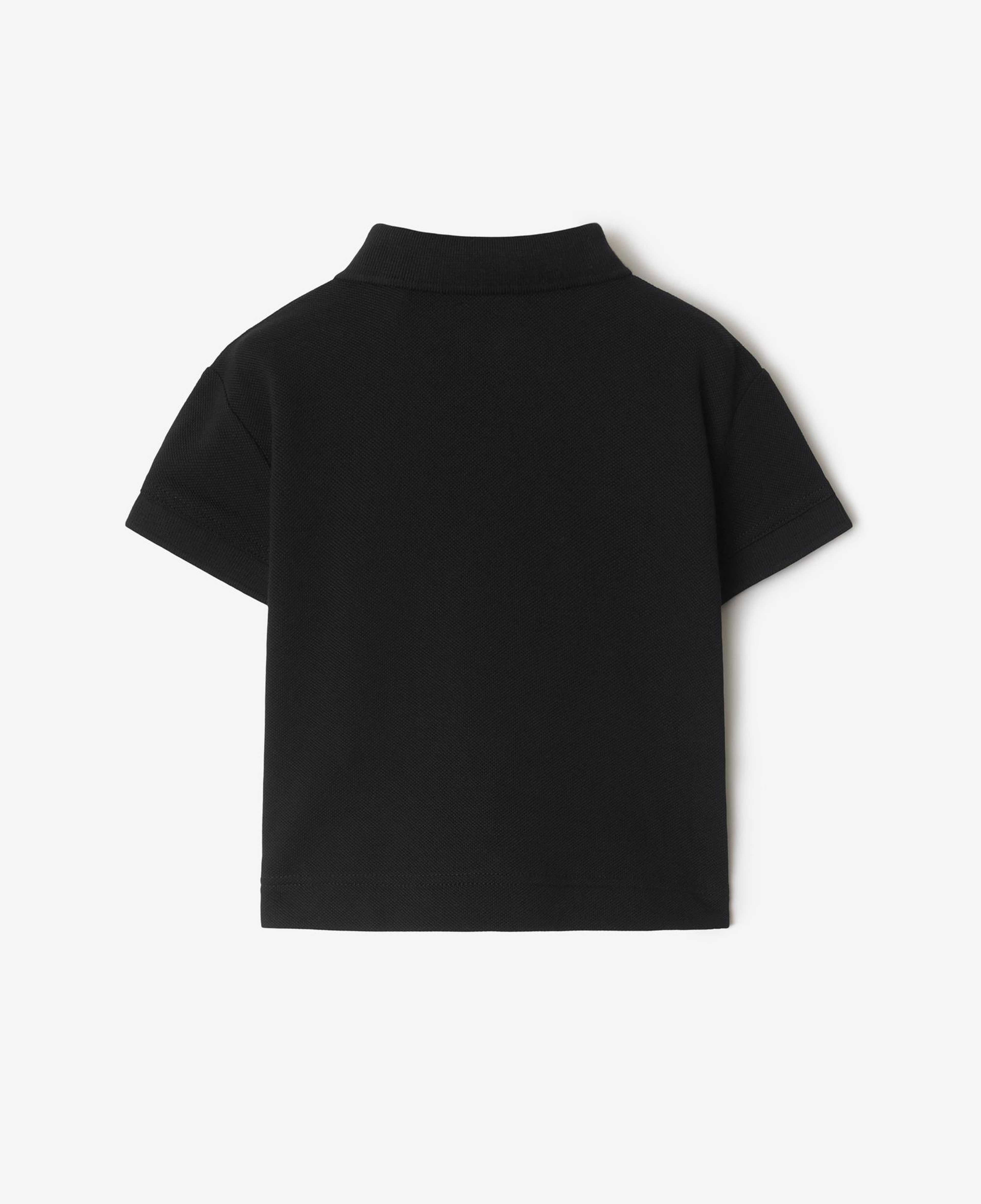 Burberry Johane Label Cotton Çocuk Siyah Polo