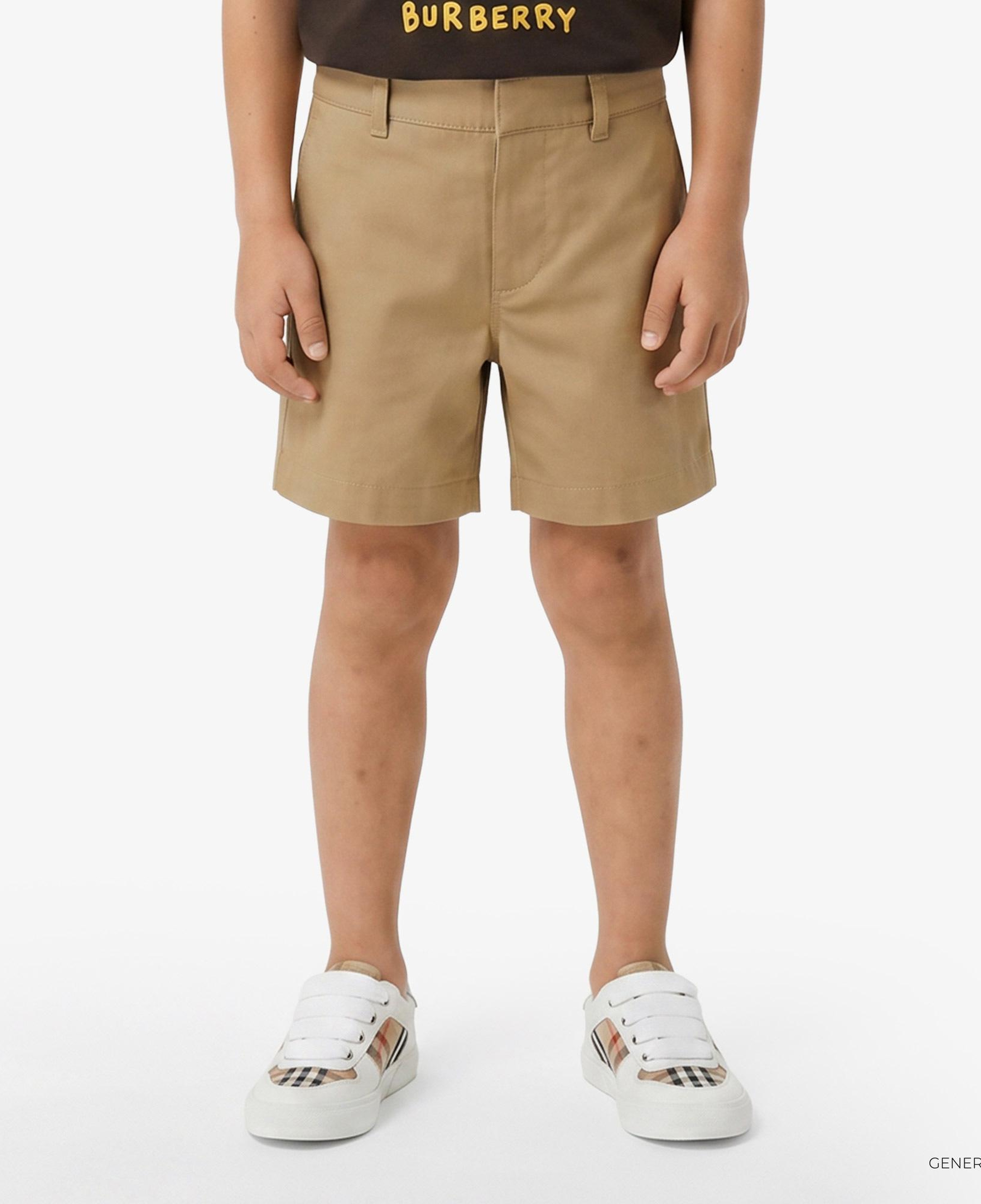 Burberry Oscar Cotton Blend Çocuk Bej Şort