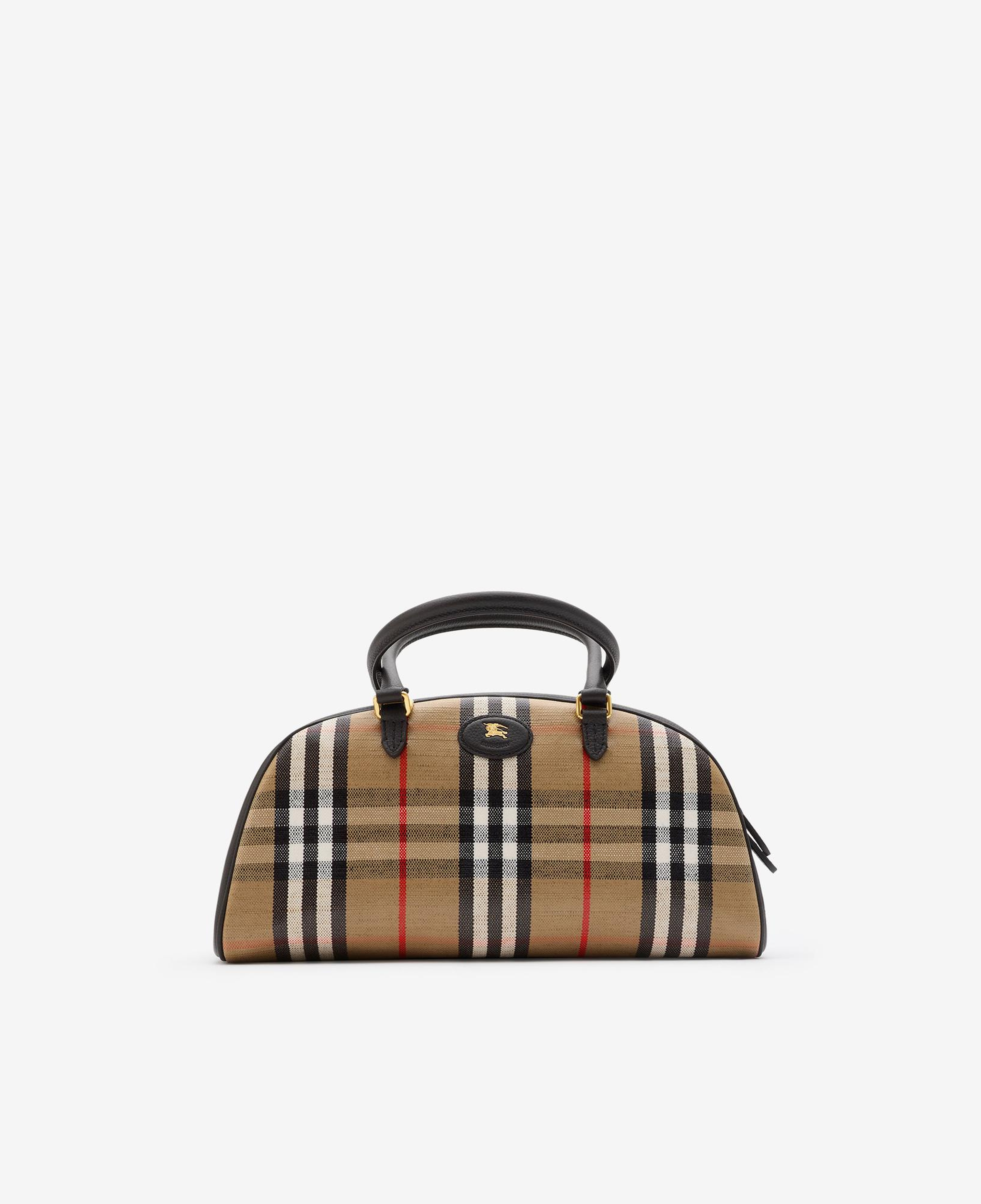 Burberry Highlands Bowling Kadın Bej Keten Çanta