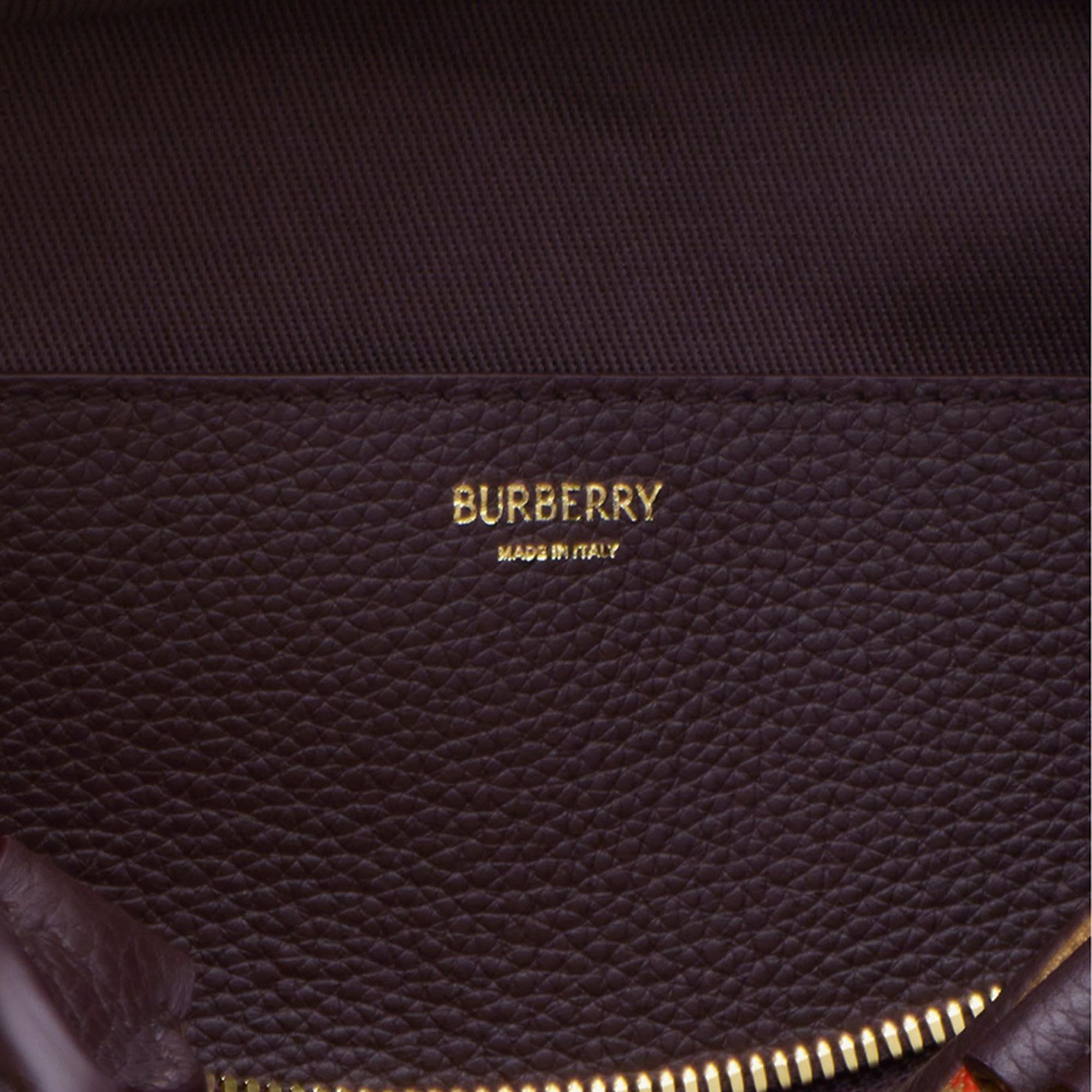 Burberry Highlands Bowling Kadın Bej Keten Çanta