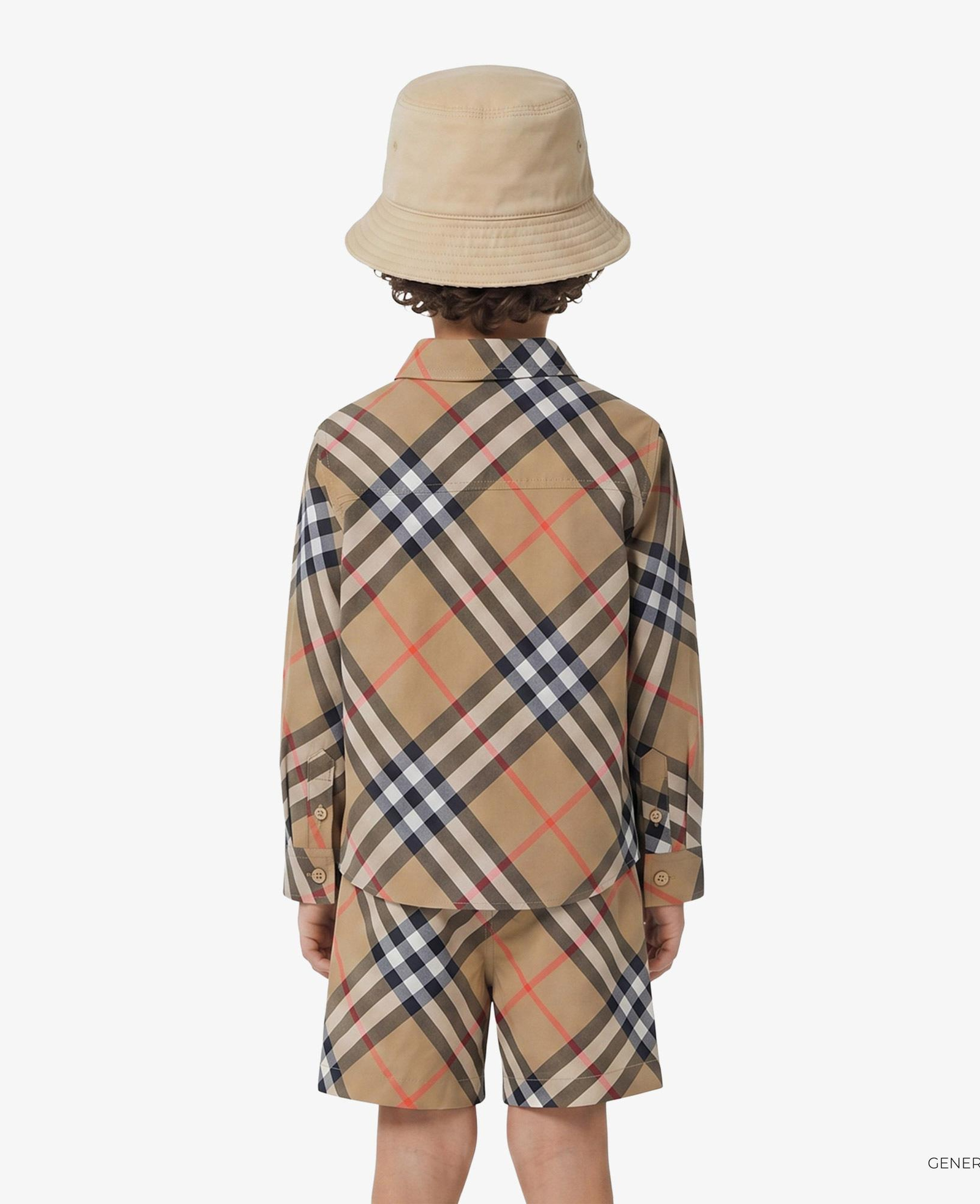 Burberry Check Pamuklu Çocuk Bej Gömlek