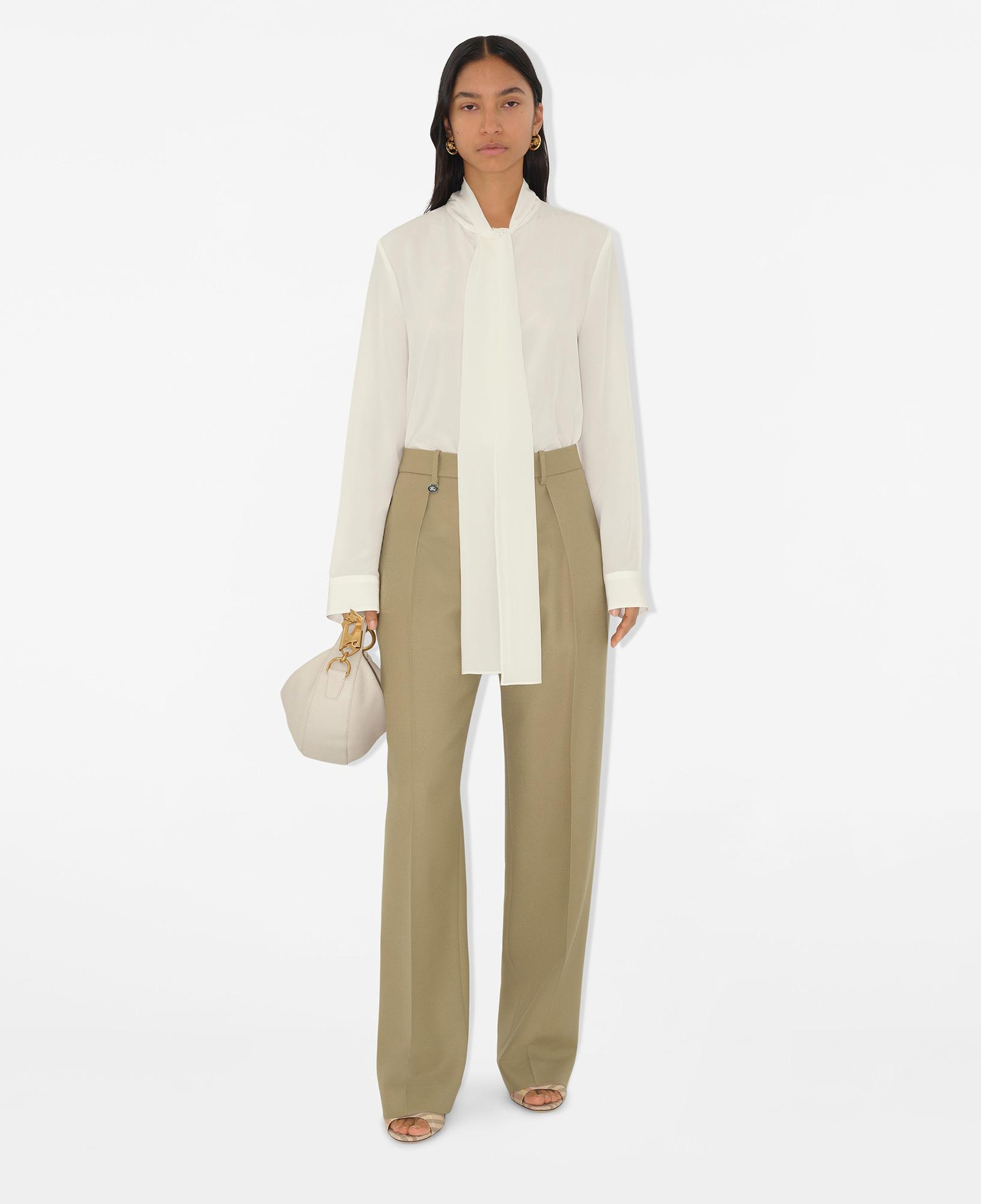 Burberry Wool Tailored Kadın Bej Pantolon