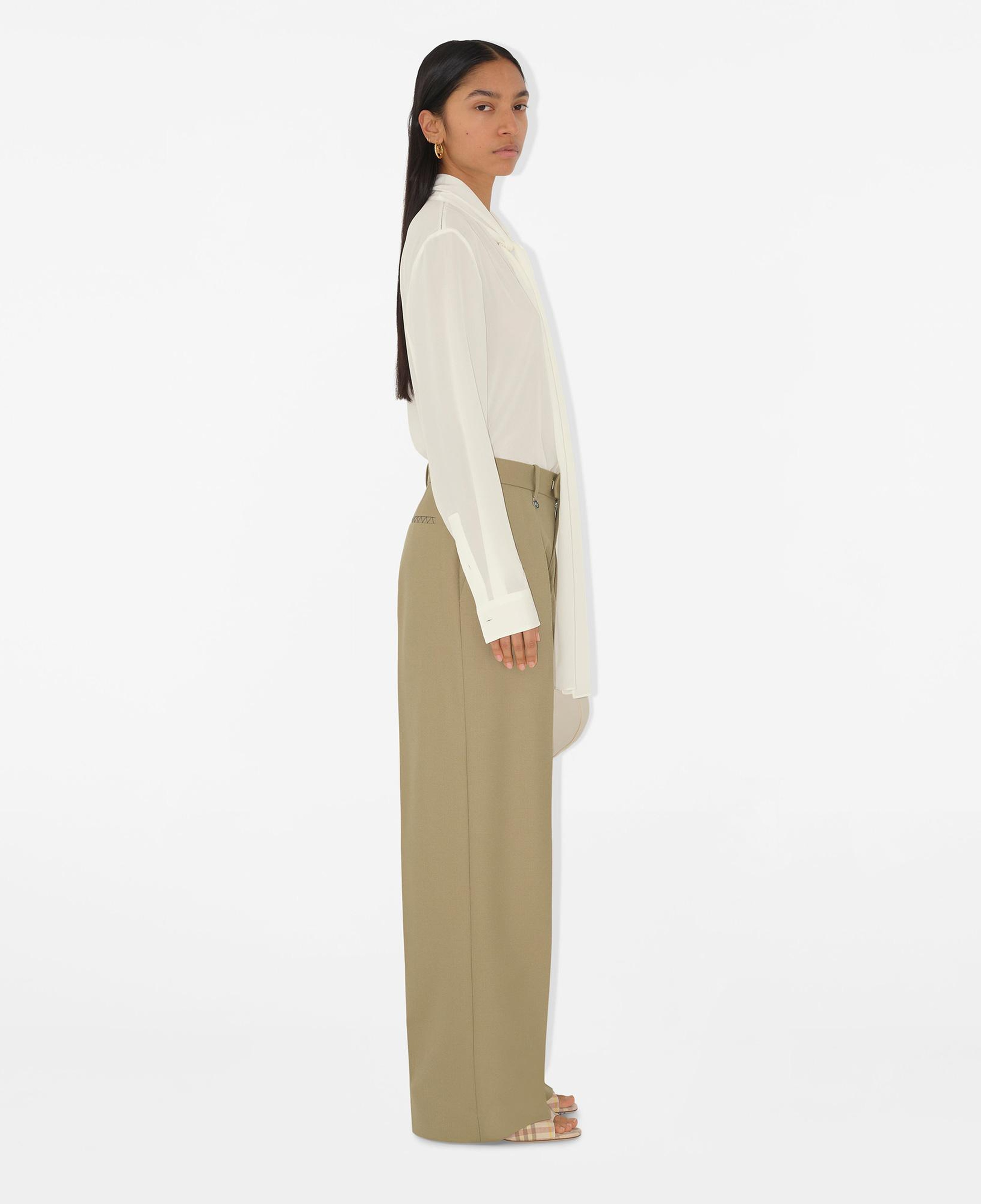 Burberry Wool Tailored Kadın Bej Pantolon