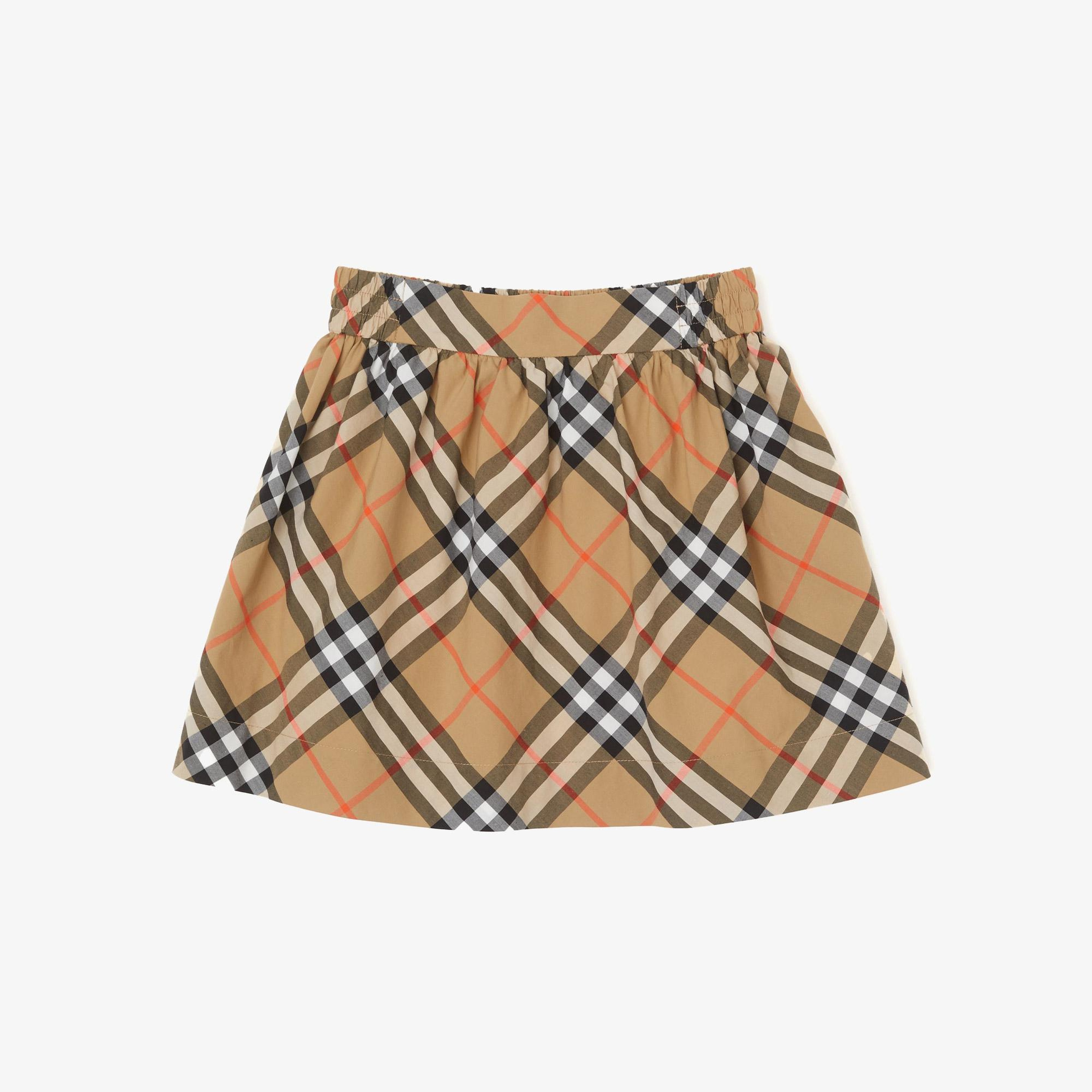Burberry Check Pamuk Çocuk Bej Etek