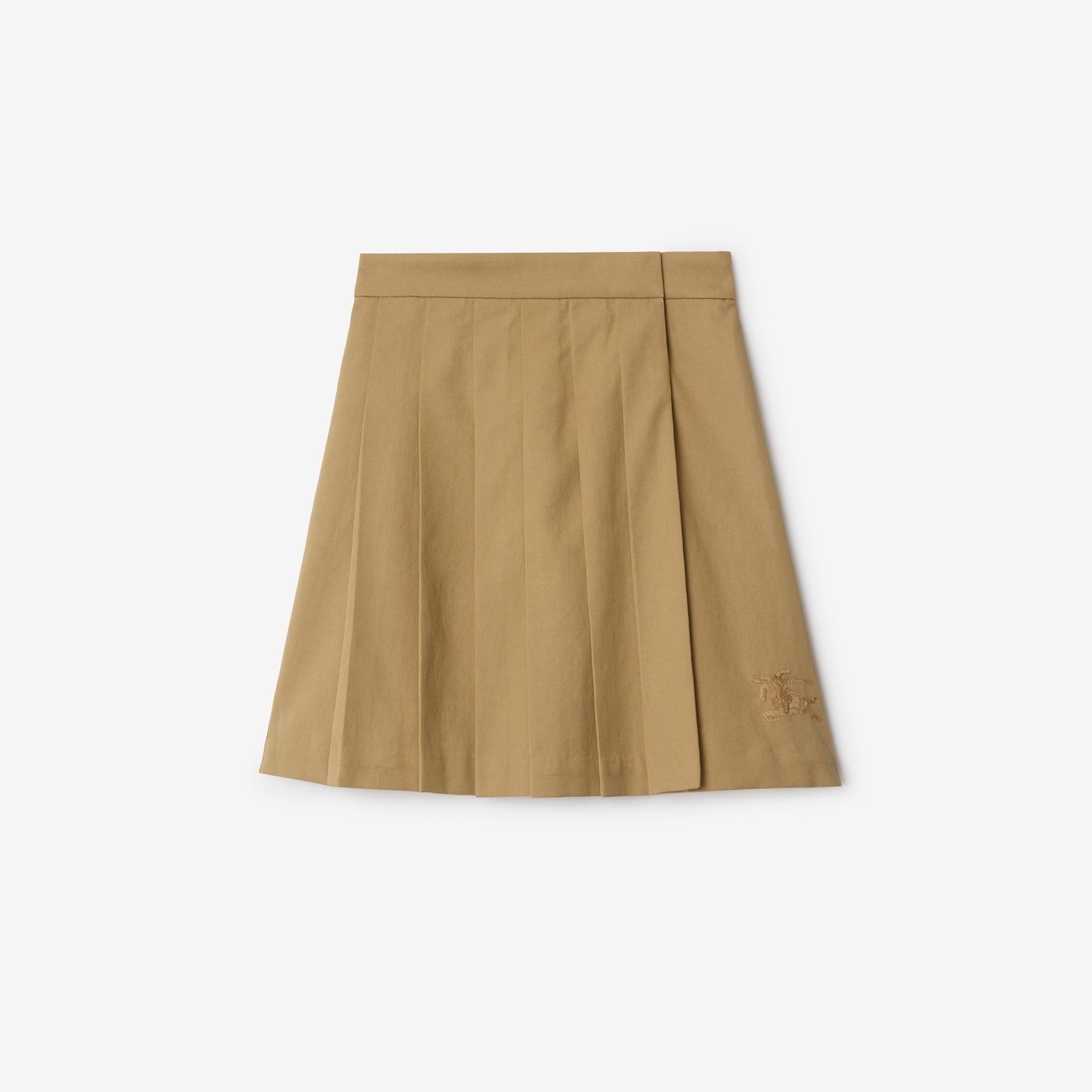 Burberry Ada Pleated Cotton Blend Çocuk Bej Etek