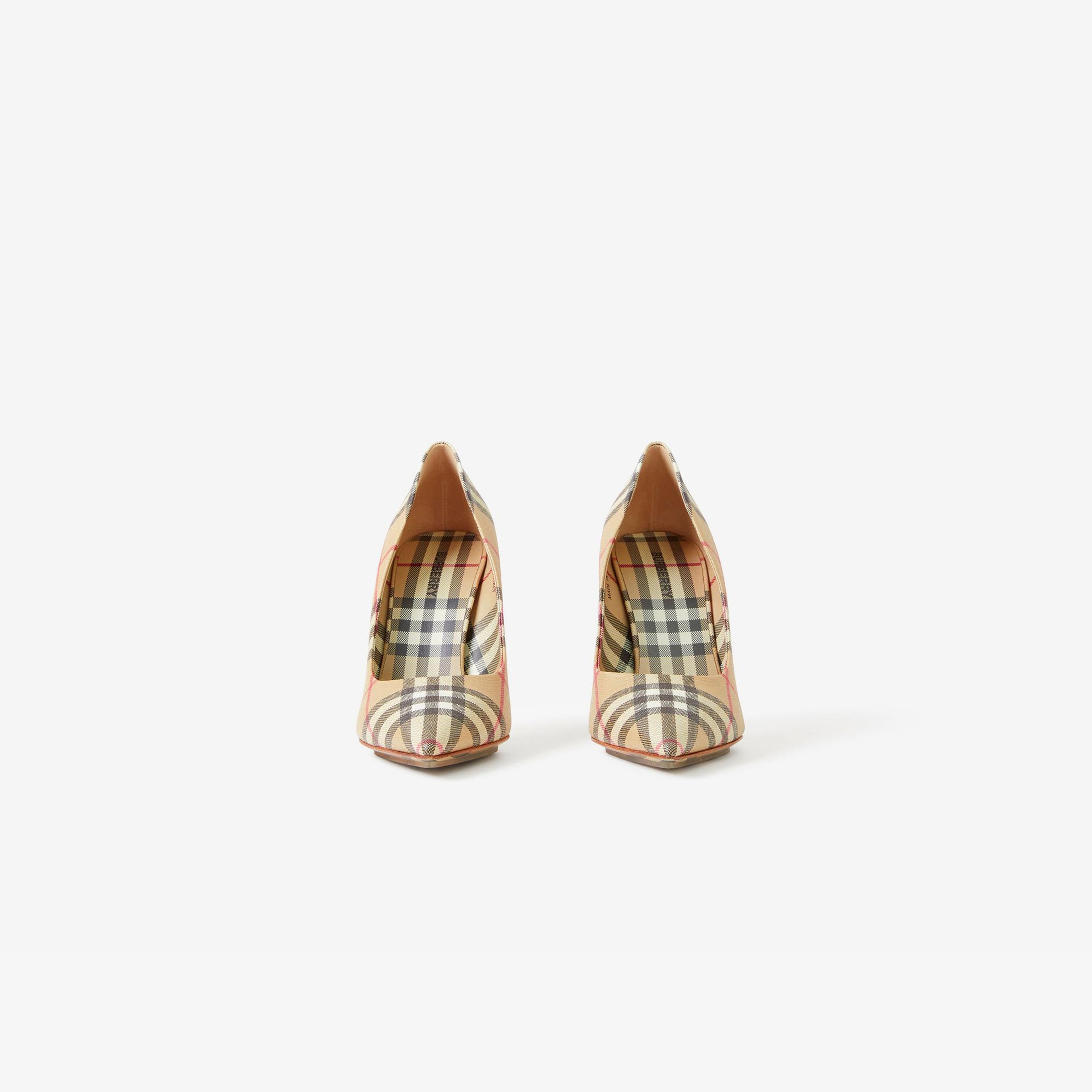 Burberry Aubri Point-Toe Pumps Kadın Bej Topuklu Ayakkabı