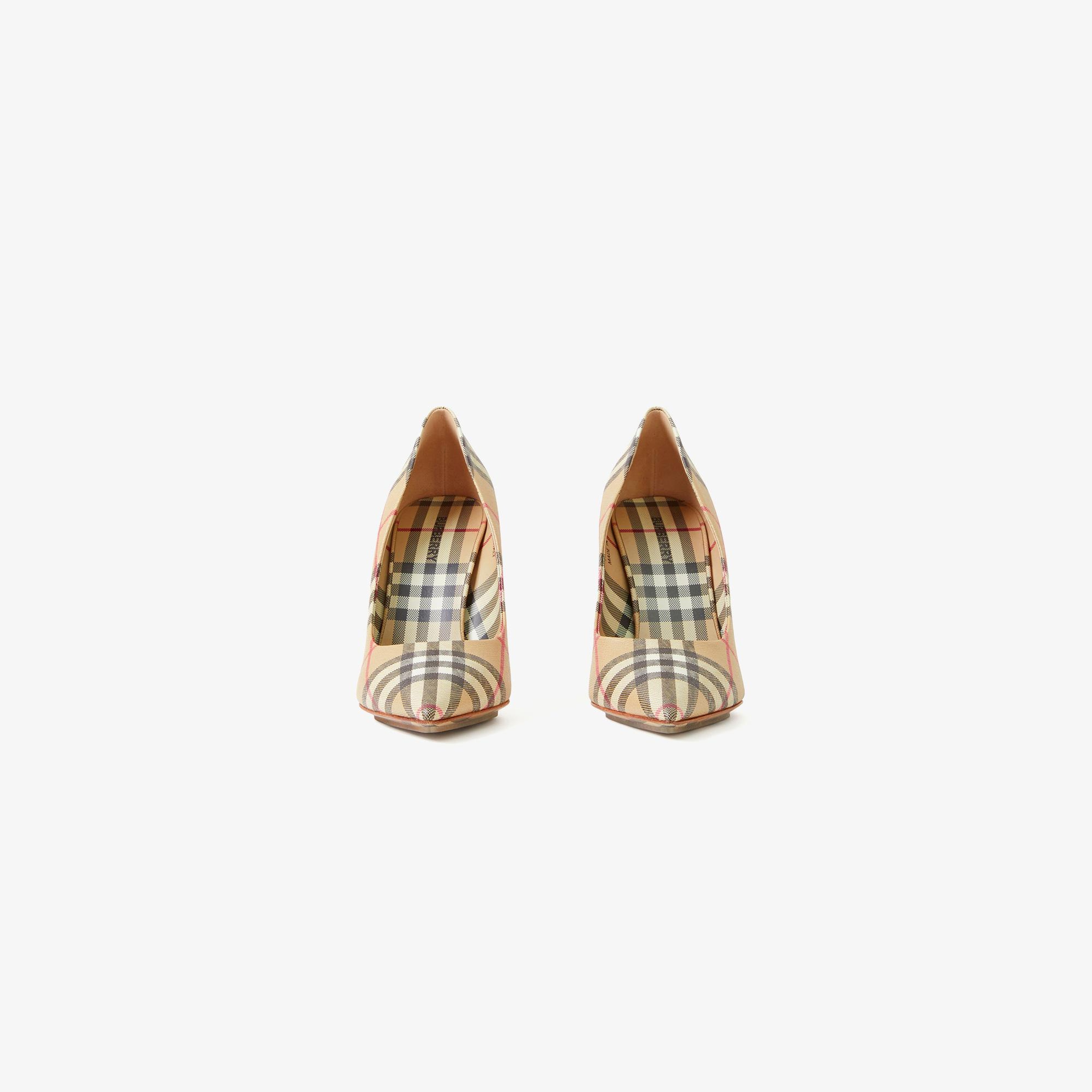 Burberry Aubri Point-Toe Pumps Kadın Bej Topuklu Ayakkabı