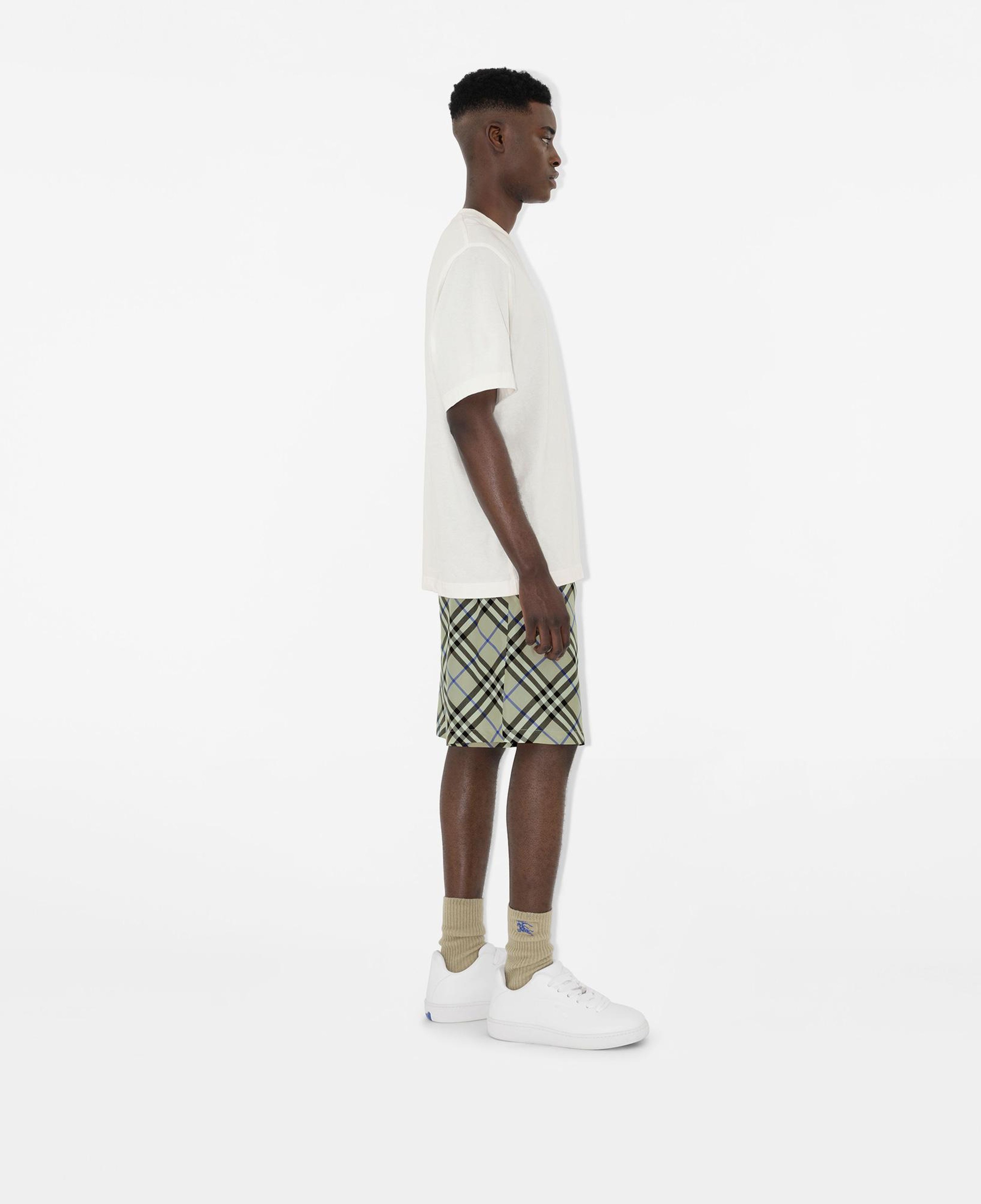 Burberry Check İpek Erkek Krem Rengi Şort